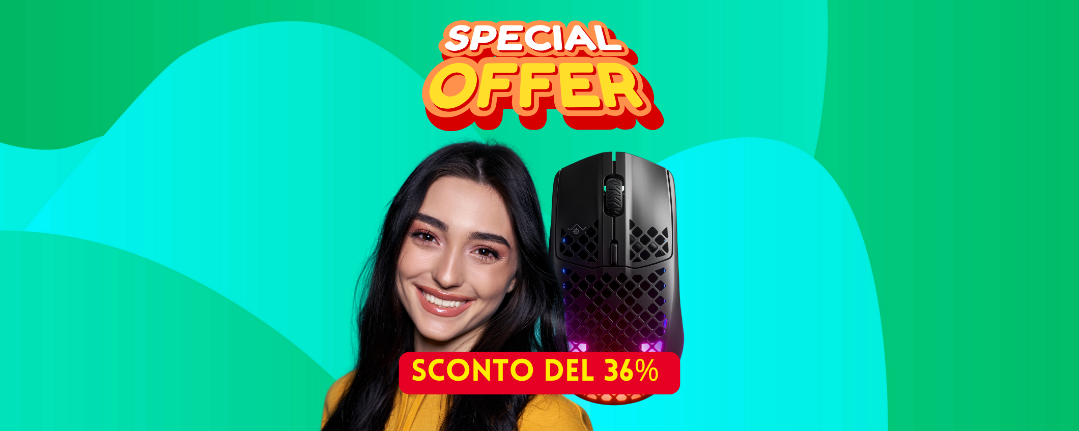 Mouse SteelSeries Aerox 3 in sconto SHOCK: -36% Mouse SteelSeries Aerox 3 in sconto SHOCK: -36%
