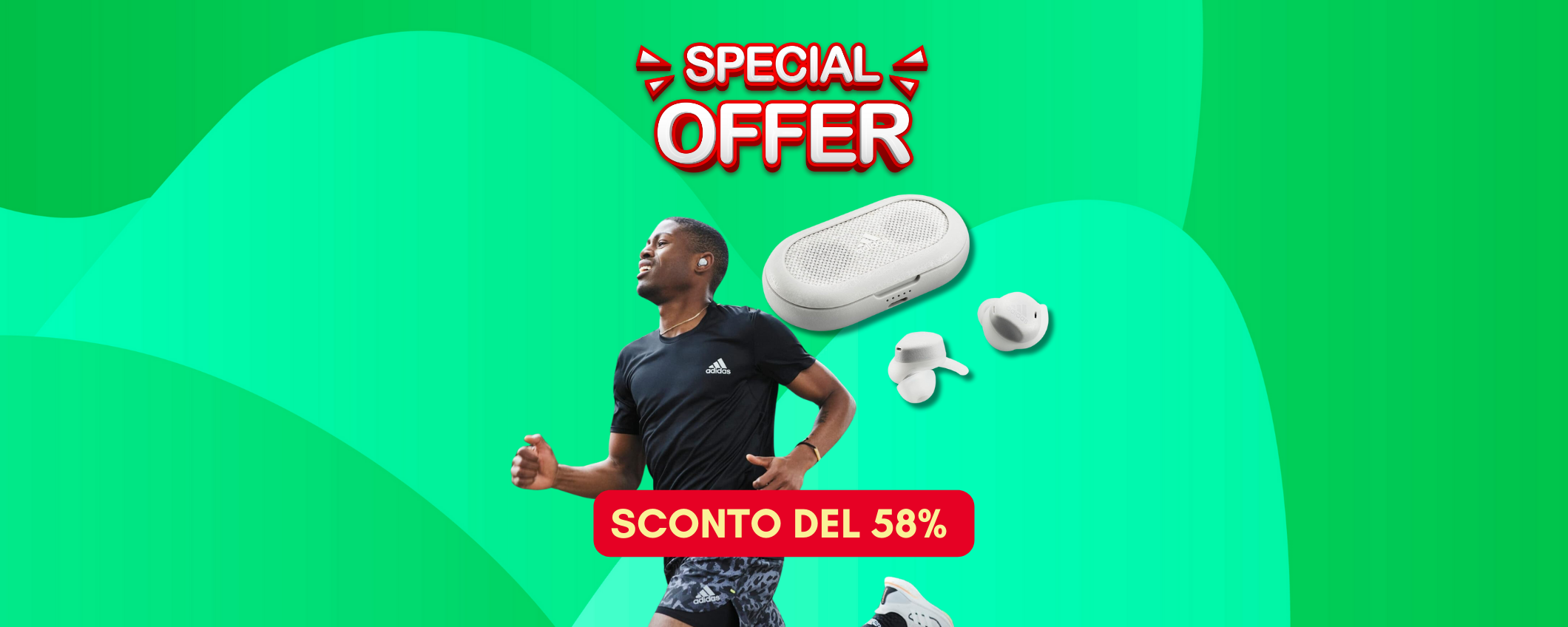 Sconto SHOCK sugli auricolari adidas FWD-02: -58% Sconto SHOCK sugli auricolari adidas FWD-02: -58%