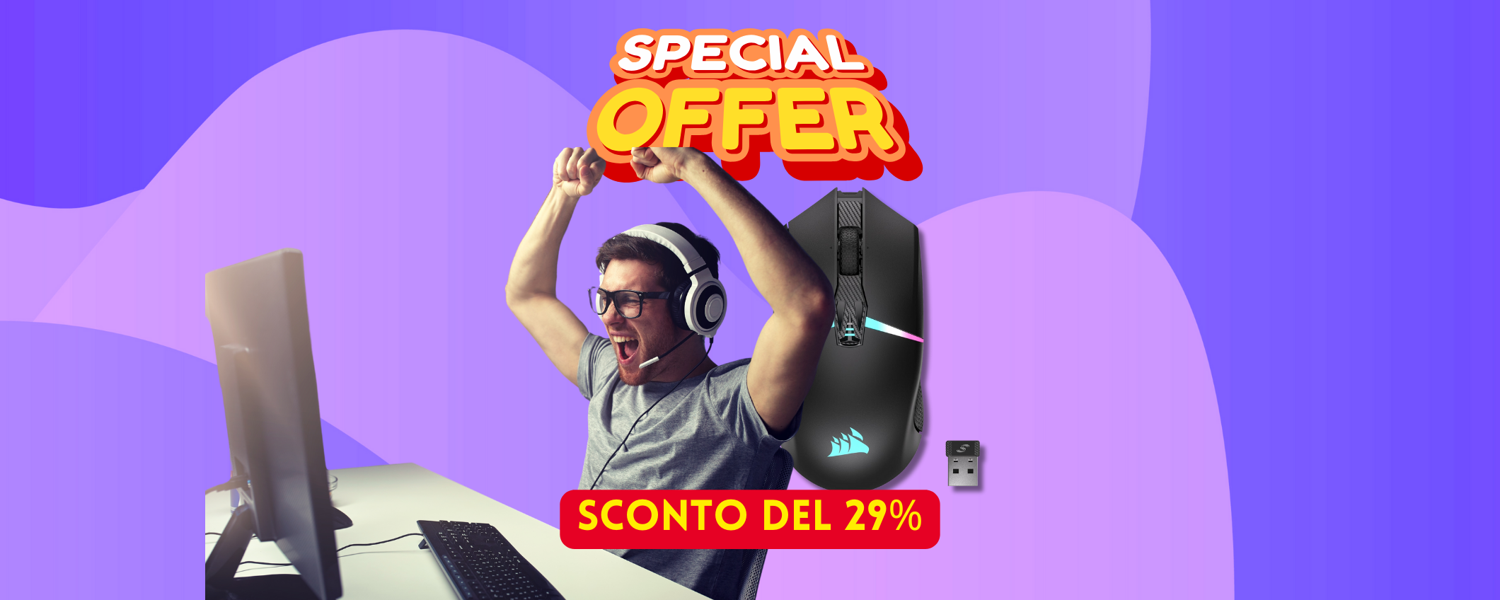 Sconto FOLLE del 29% sul mouse Corsair Nightsabre Sconto FOLLE del 29% sul mouse Corsair Nightsabre