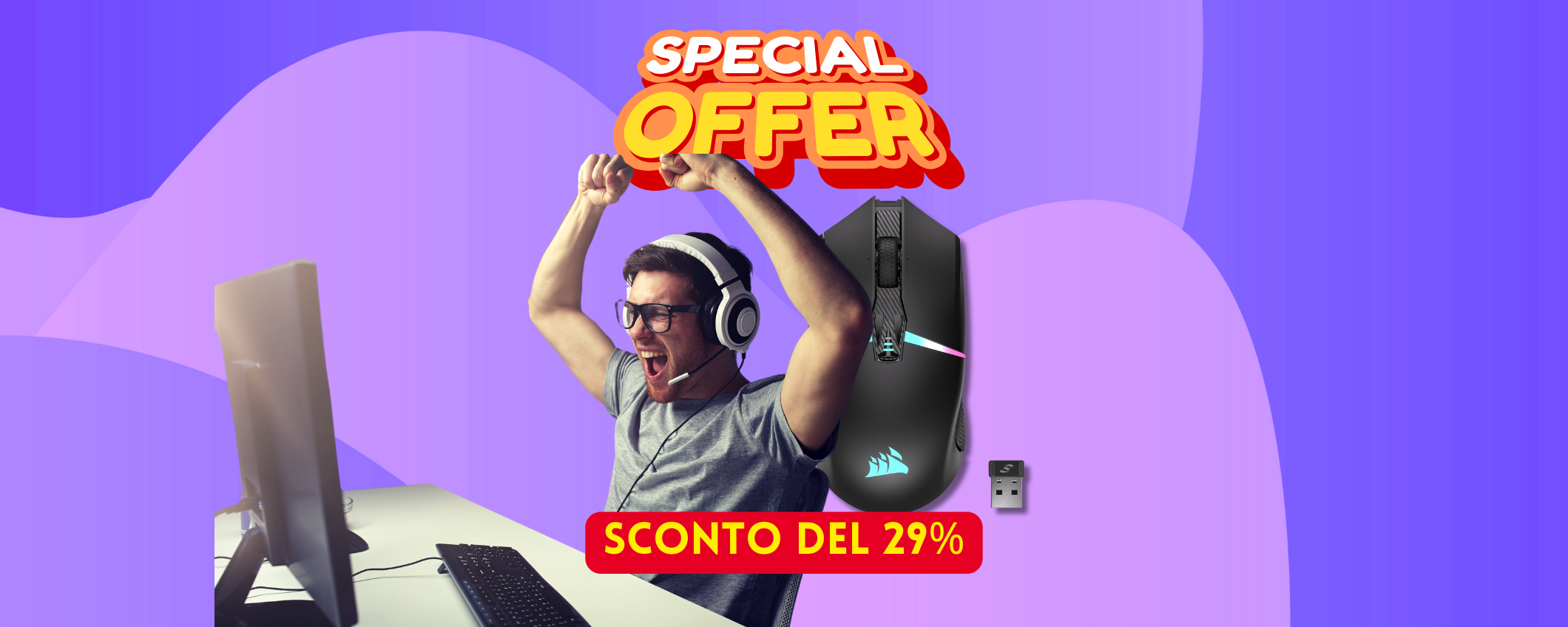 Sconto FOLLE del 29% sul mouse Corsair Nightsabre 