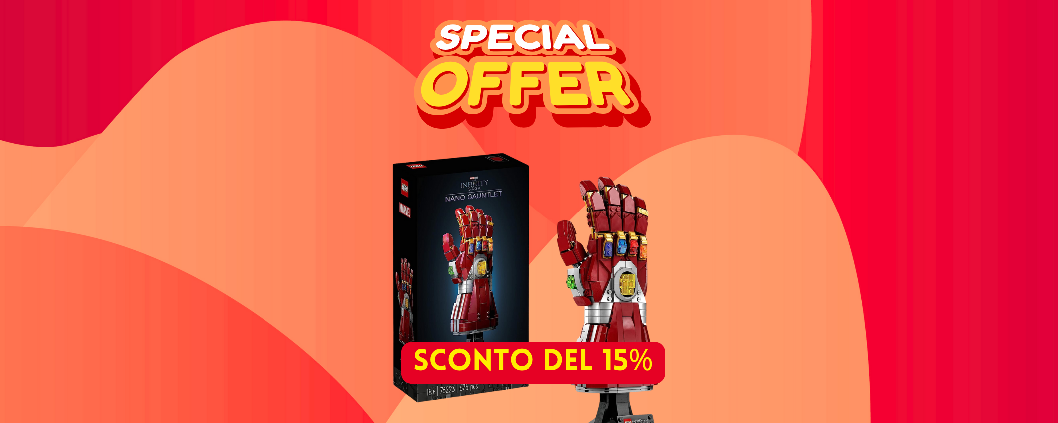INCREDIBILE! Lego Marvel Guanto dell'Infinito in sconto del 15% INCREDIBILE! Lego Marvel Guanto dell'Infinito in sconto del 15%