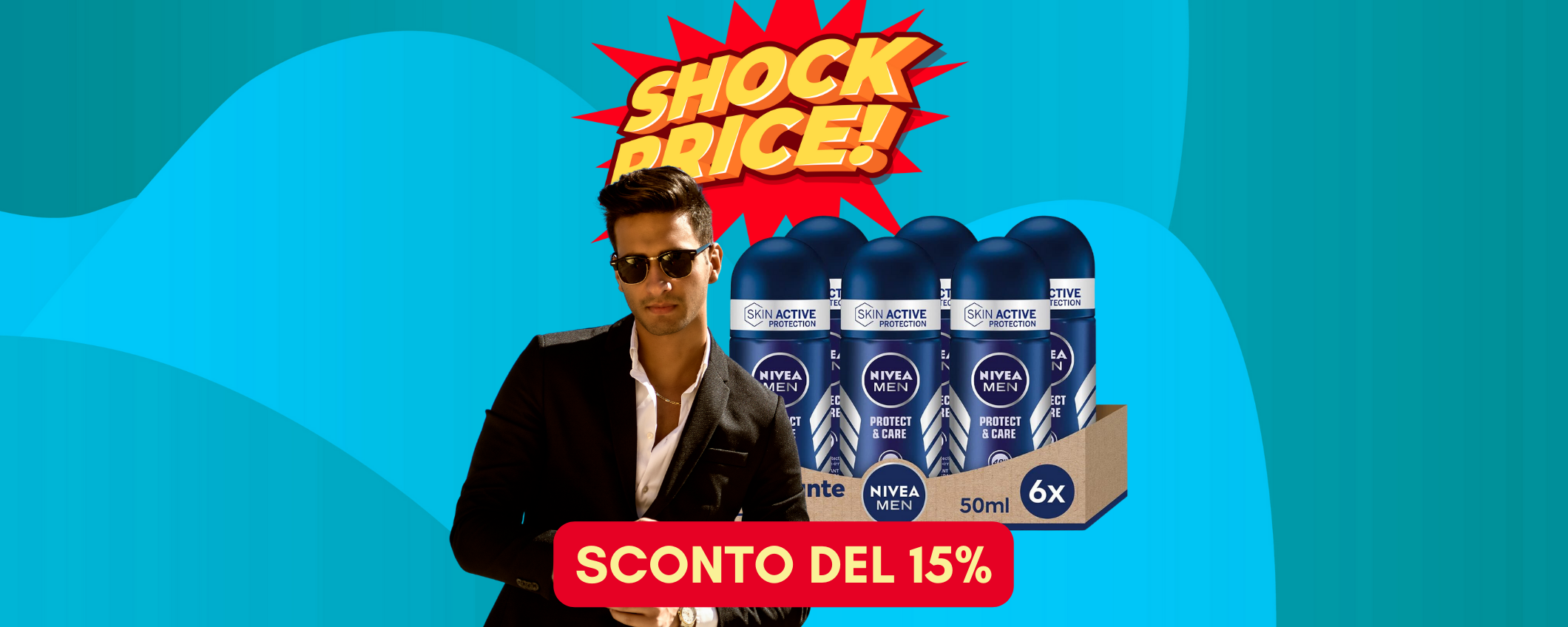 6 confezioni di deodorante Nivea Men in sconto FOLLE del 15% 6 confezioni di deodorante Nivea Men in sconto FOLLE del 15%