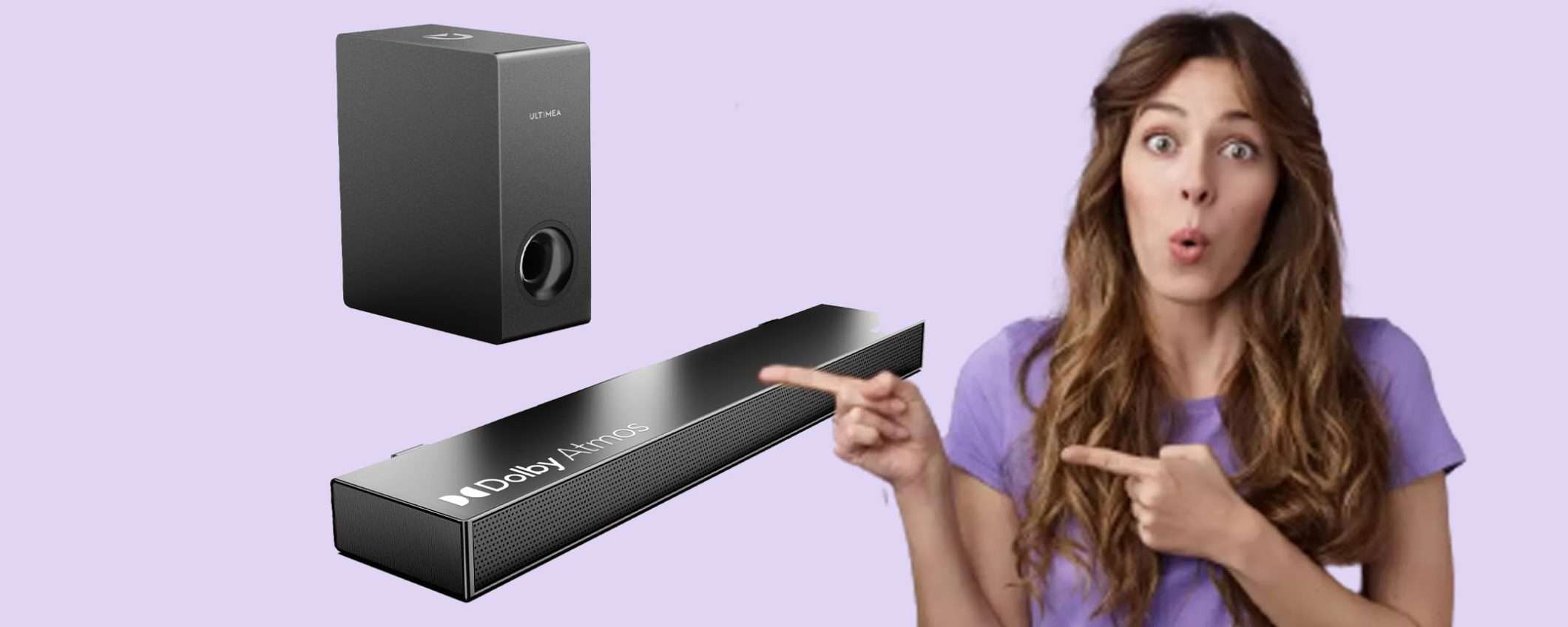Soundbar con Dolby Atmos+Subwoofer: doppio sconto TOP su Amazon Soundbar con Dolby Atmos+Subwoofer: doppio sconto TOP su Amazon