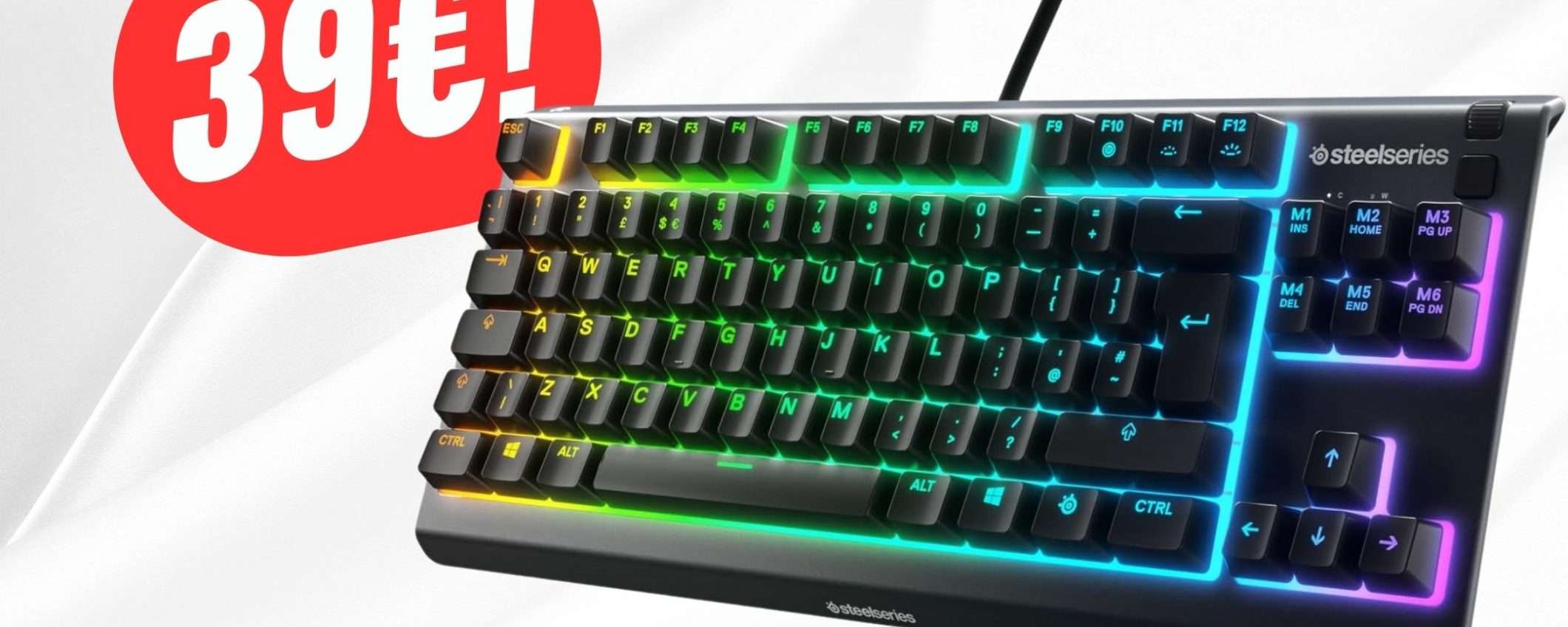Questa Tastiera da Gaming di SteelSeries costa solo 39€! Questa Tastiera da Gaming di SteelSeries costa solo 39€!