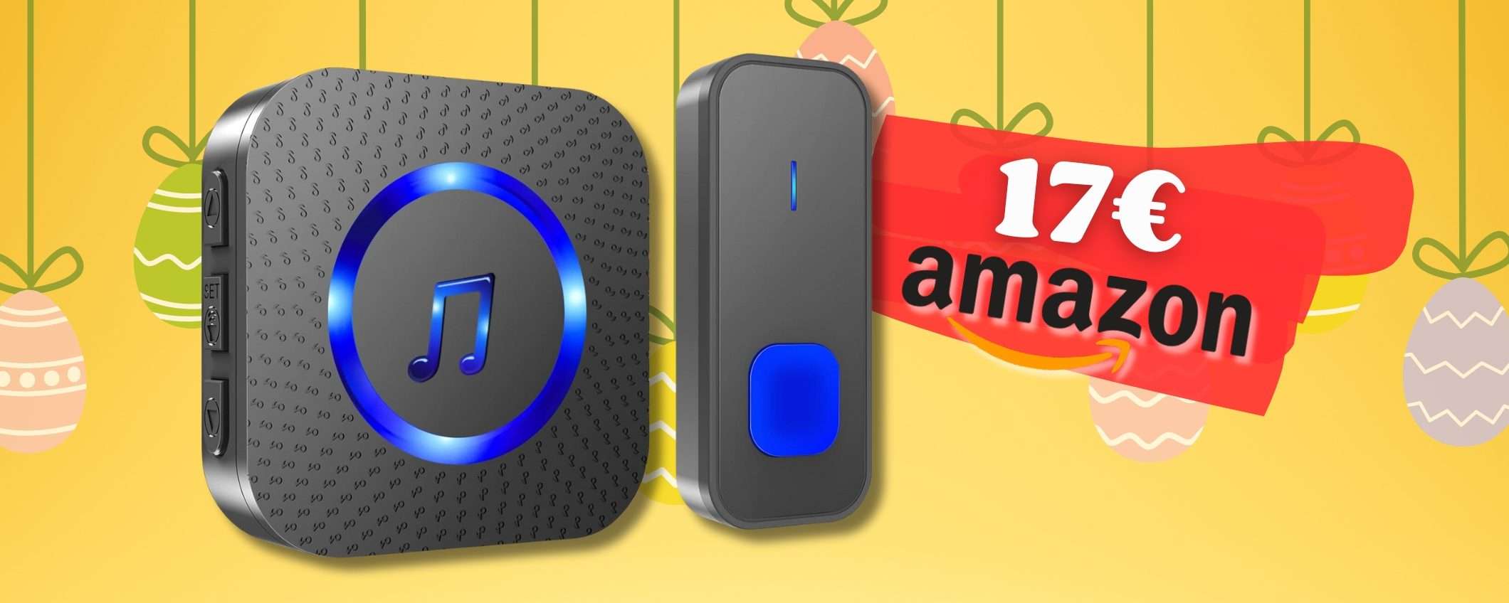 Campanello SENZA fili con portata 400metri: lo installi in 2 secondi (17€) Campanello SENZA fili con portata 400metri: lo installi in 2 secondi (17€)