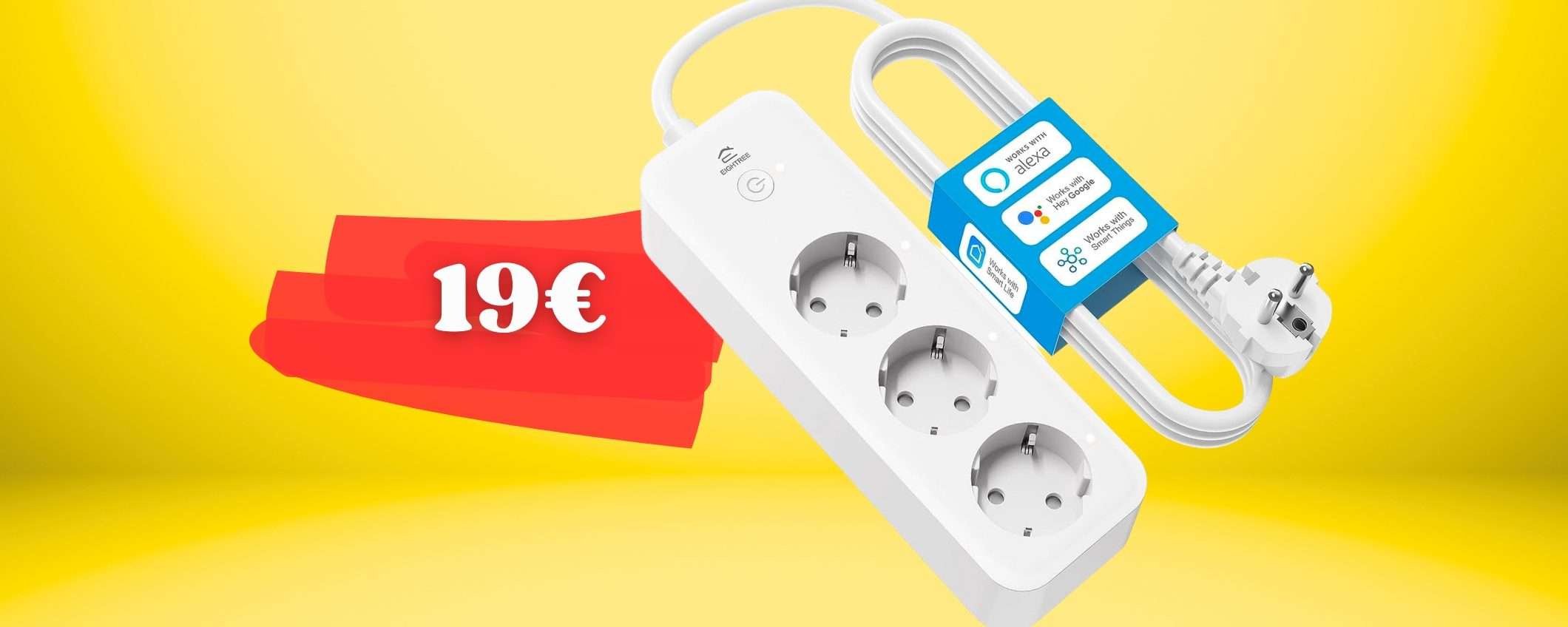 Multipresa 3in1 super SMART per controllo con app e voce (19€) Multipresa 3in1 super SMART per controllo con app e voce (19€)