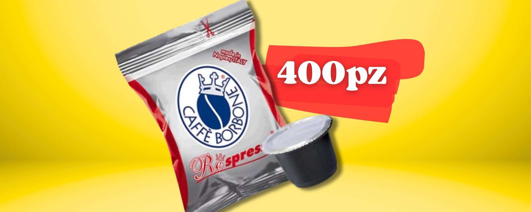 400 capsule Caffè Borbone Nespresso: una tazzina di ENERGIA a 0.16€ cad