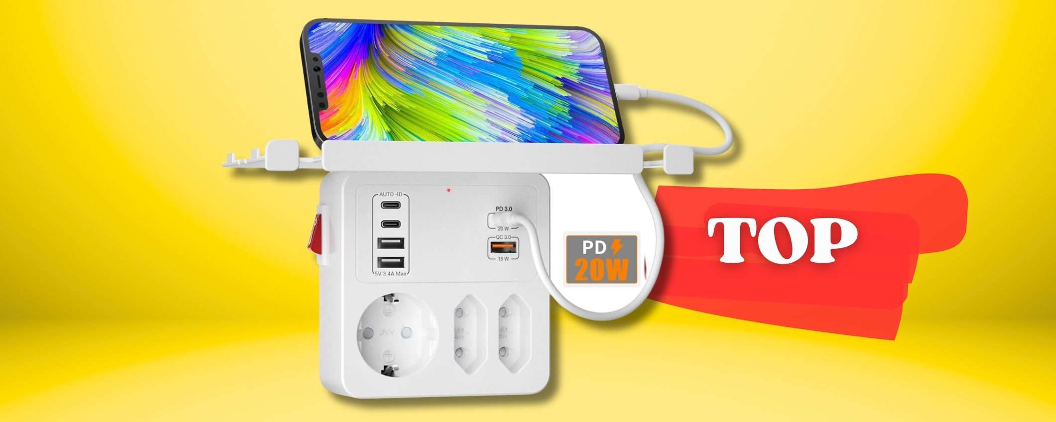 Multipresa e MENSOLA 2in1: porte USB veloci e tanta comodità (coupon) Multipresa e MENSOLA 2in1: porte USB veloci e tanta comodità (coupon)