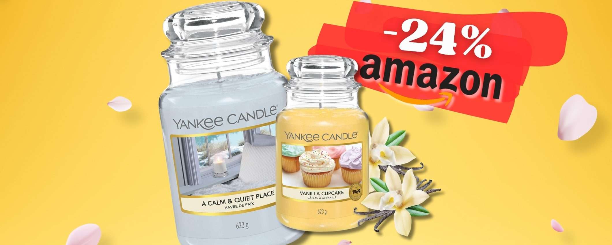 Yankee Candle INONDA casa per 150 ore in due profumazioni AMBITE (-24%) Yankee Candle INONDA casa per 150 ore in due profumazioni AMBITE (-24%)