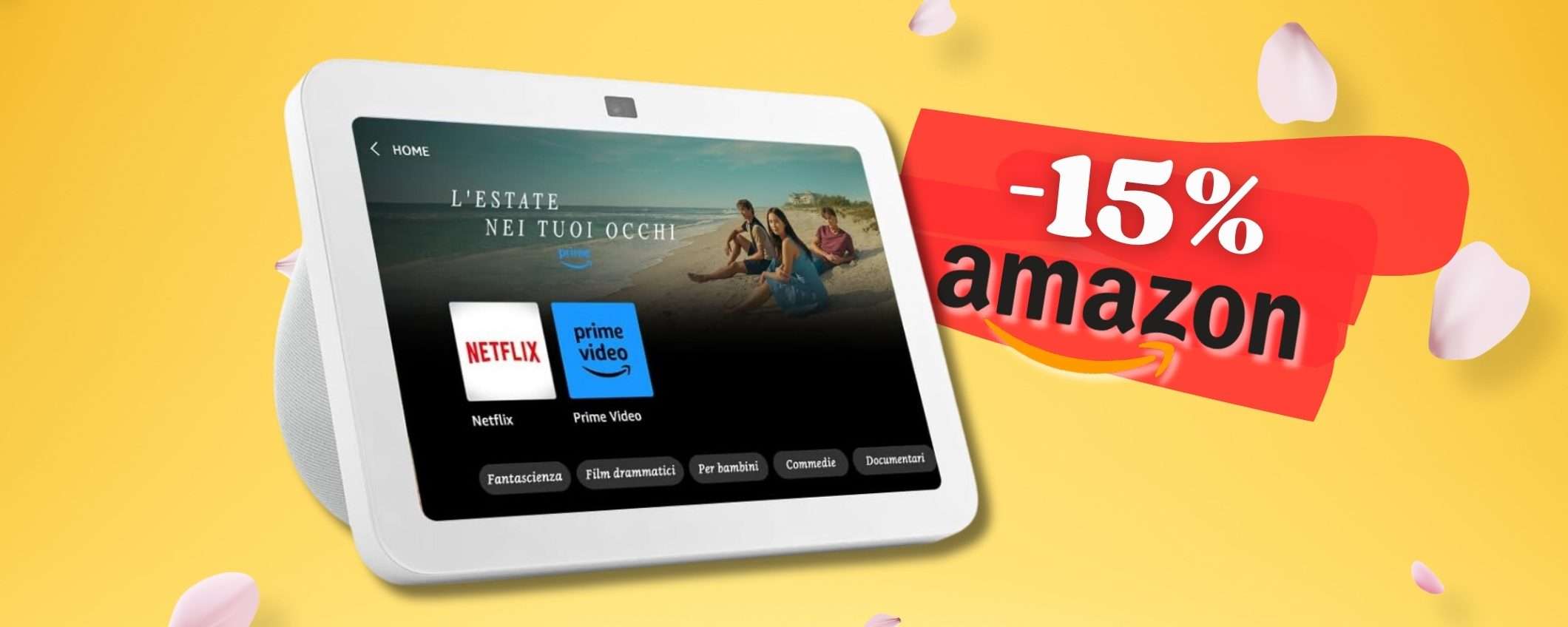 L'audio SPAZIALE arriva su Echo Show 8, provalo subito con sconto del 15%