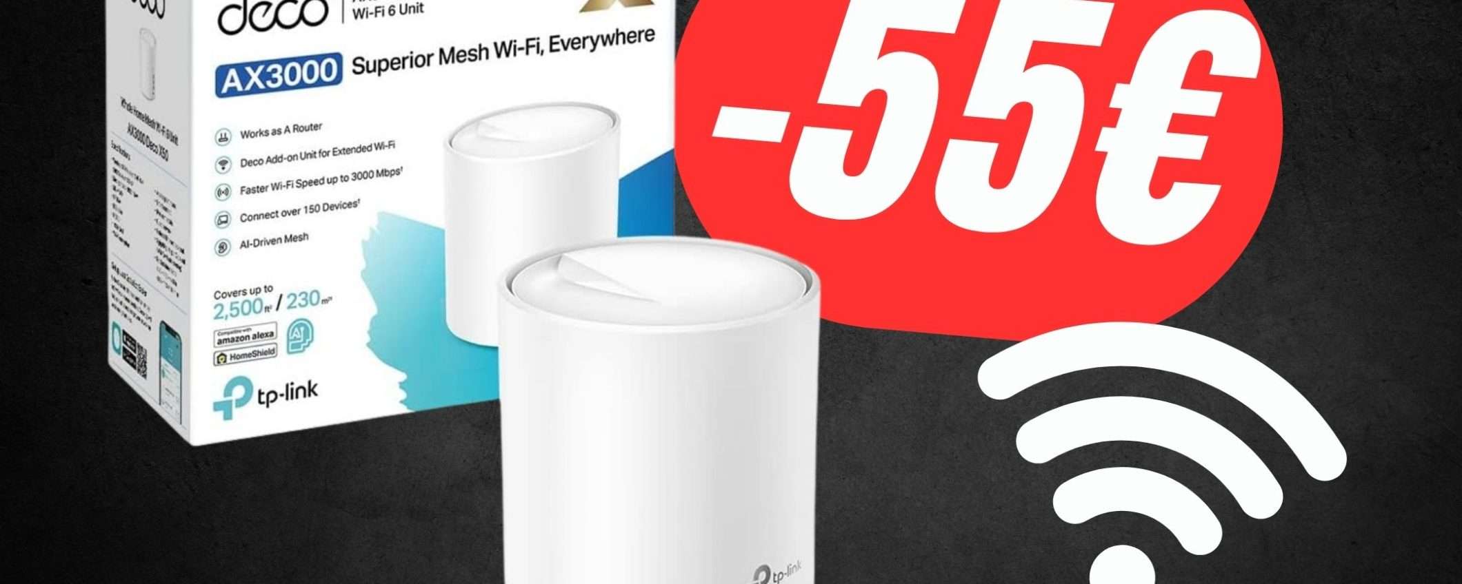 Sconto di 55€ sull'Extender WiFi 6 di TP-Link! Sconto di 55€ sull'Extender WiFi 6 di TP-Link!