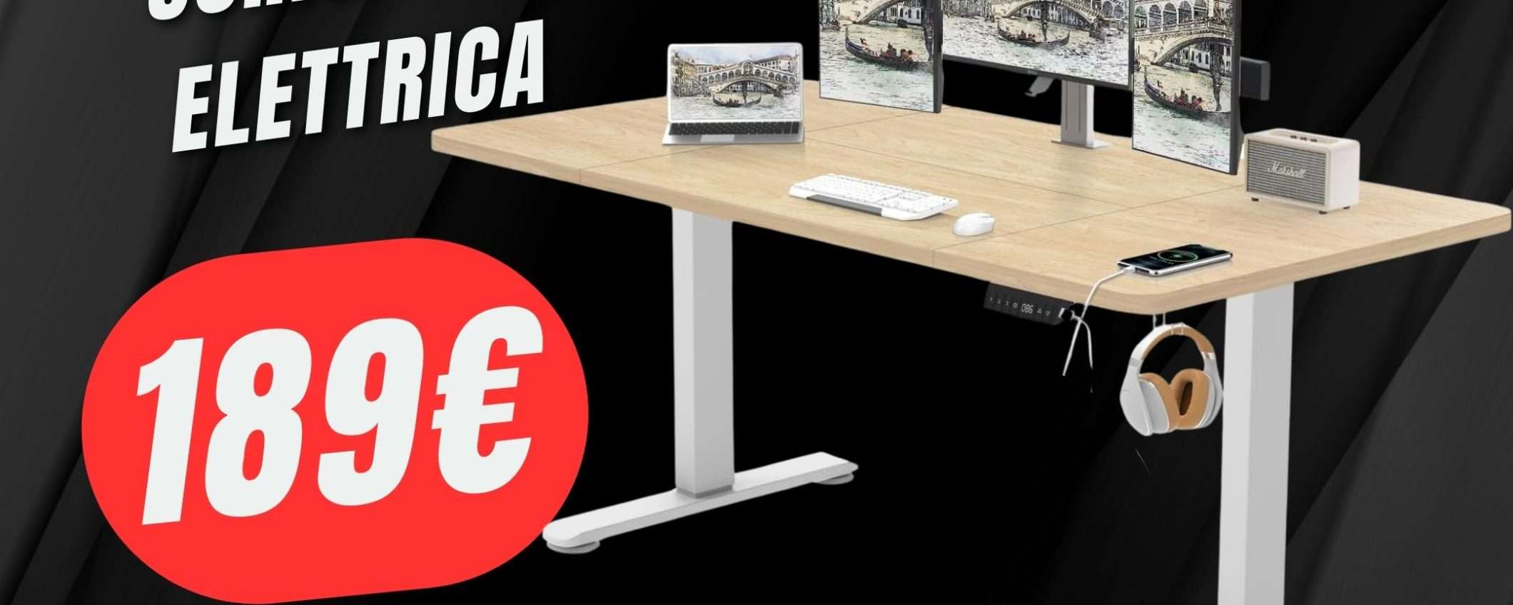La Scrivania che si Alza e si Abbassa con un pulsante è in SCONTO a soli 189€! La Scrivania che si Alza e si Abbassa con un pulsante è in SCONTO a soli 189€!