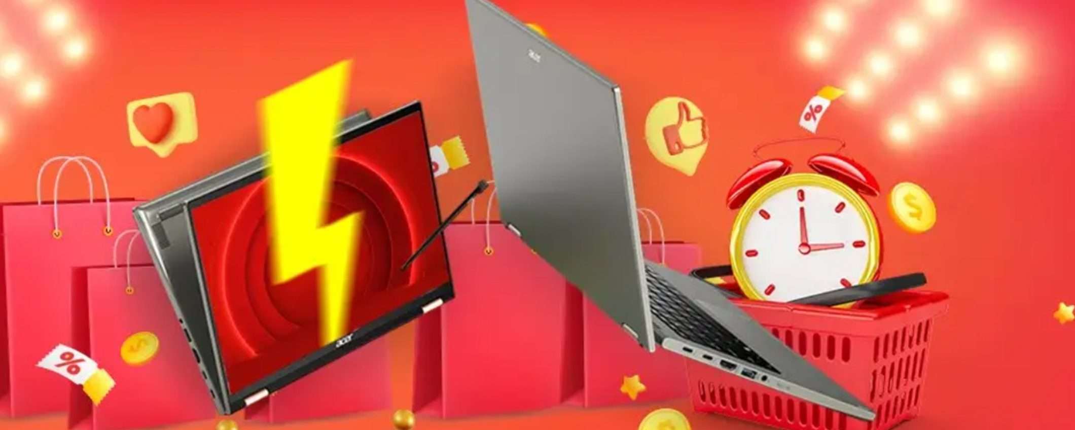 Da Acer torna il 15% di sconto su tutto il catalogo (Flash Sale Weekend) Da Acer torna il 15% di sconto su tutto il catalogo (Flash Sale Weekend)