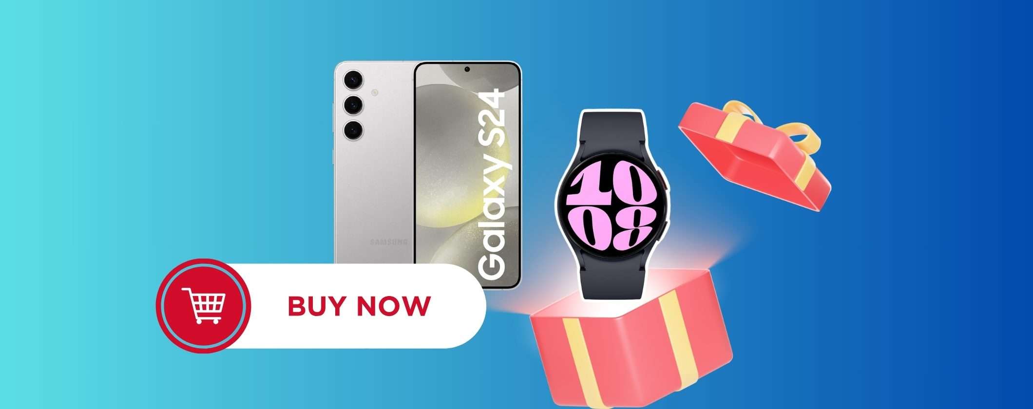 Acquista Samsung Galaxy S24: in REGALO un Galaxy Watch6 Acquista Samsung Galaxy S24: in REGALO un Galaxy Watch6