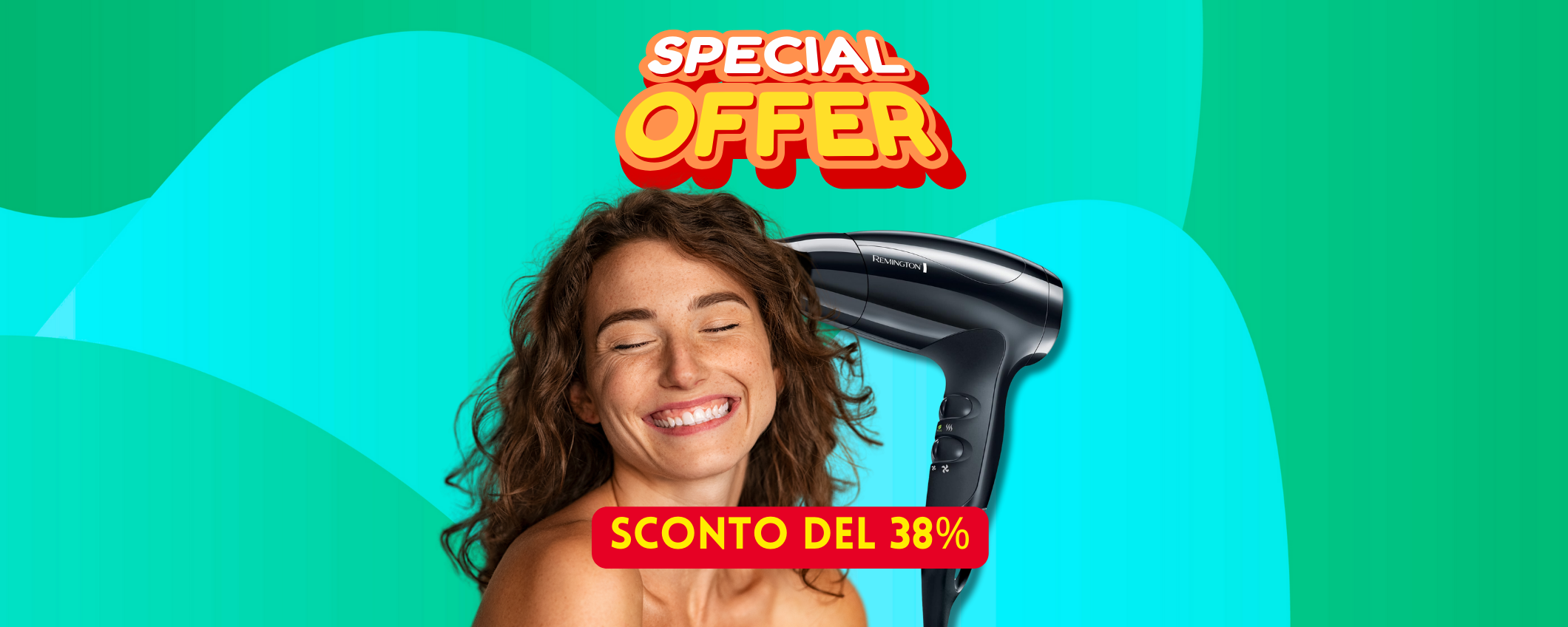 Sconto SHOCK: asciugacapelli Remington in sconto del 38% Sconto SHOCK: asciugacapelli Remington in sconto del 38%