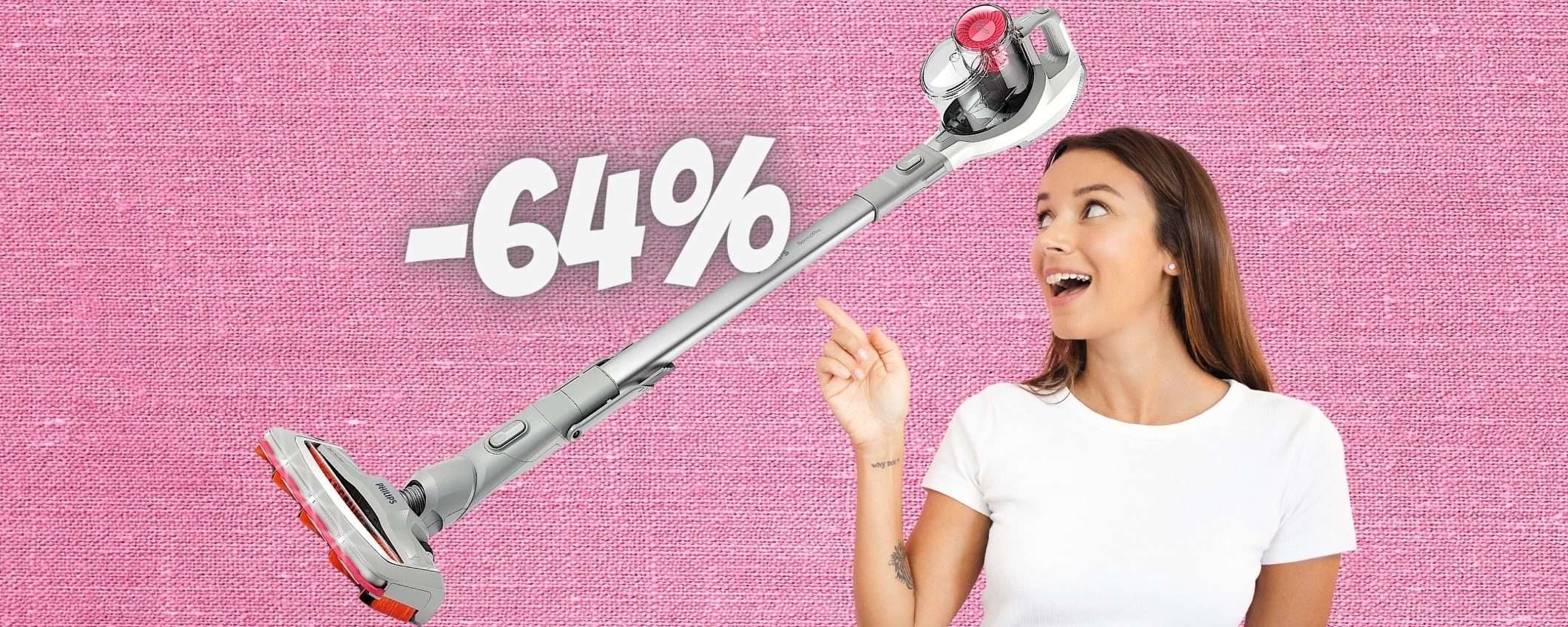 Aspirapolvere senza fili Philips al MINIMO STORICO su Amazon (-64%) Aspirapolvere senza fili Philips al MINIMO STORICO su Amazon (-64%)