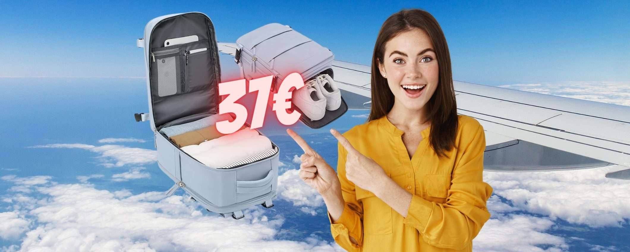Basta pagare di più per i voli Ryanair con questo zaino a soli 37€ Basta pagare di più per i voli Ryanair con questo zaino a soli 37€