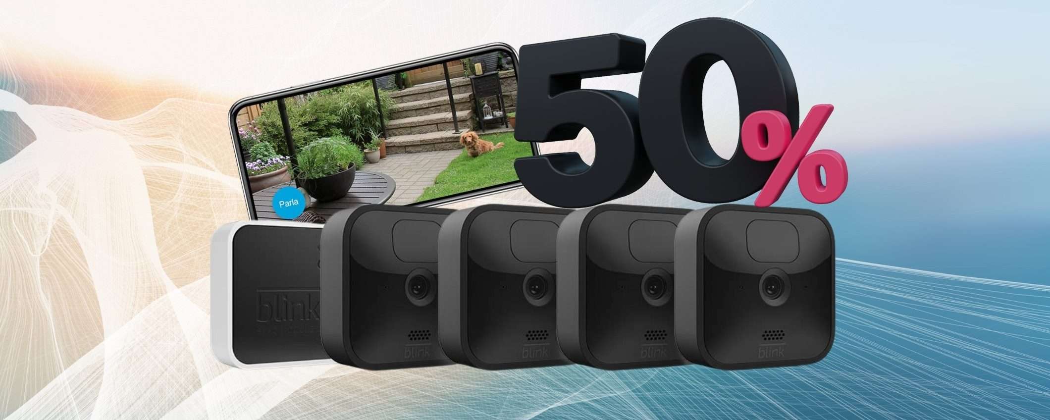 Blink Outdoor: kit con 4 videocamere di sicurezza a METÀ PREZZO