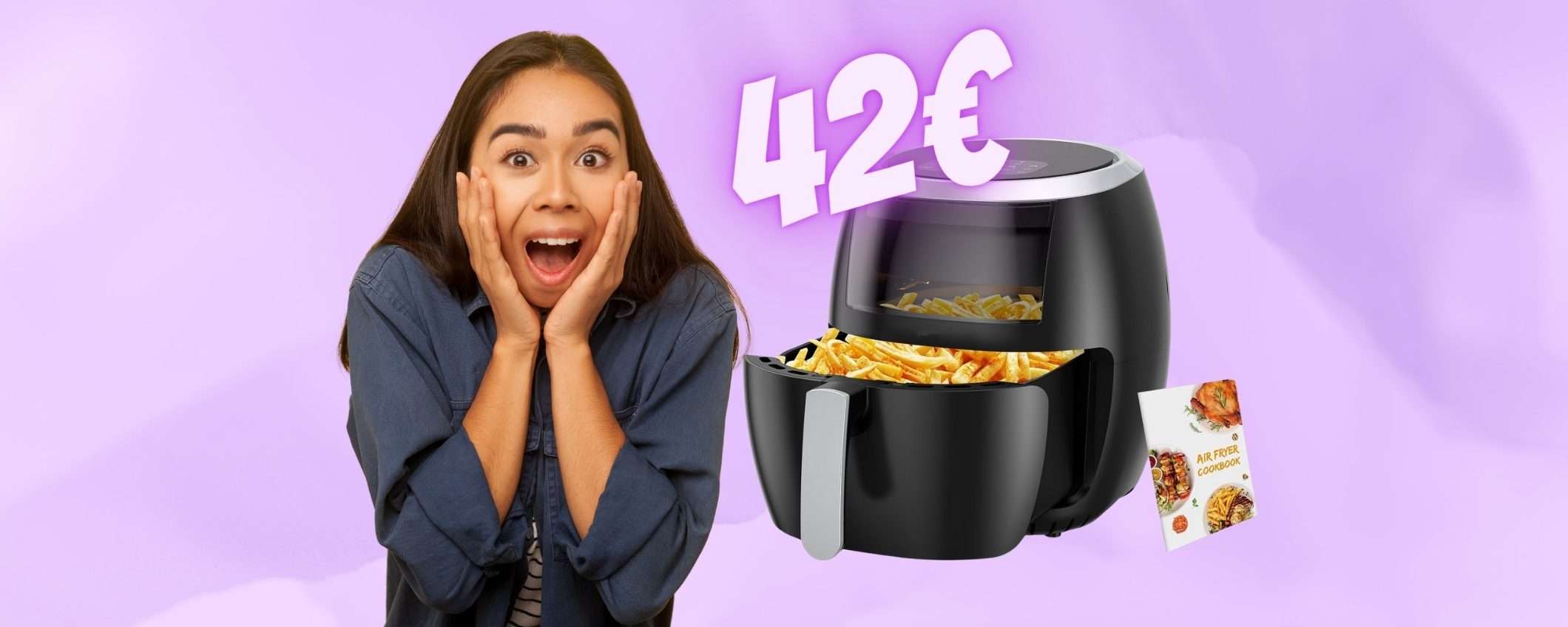 BOMBA Amazon: friggitrice ad aria da 8 litri e 8 programmi a SOLI 42€ BOMBA Amazon: friggitrice ad aria da 8 litri e 8 programmi a SOLI 42€