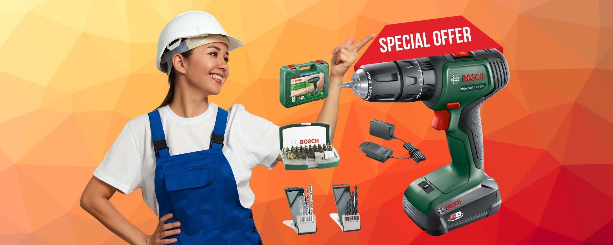 Bosch: trapano avvitatore a percussione a 24€ al mese SENZA INTERESSI