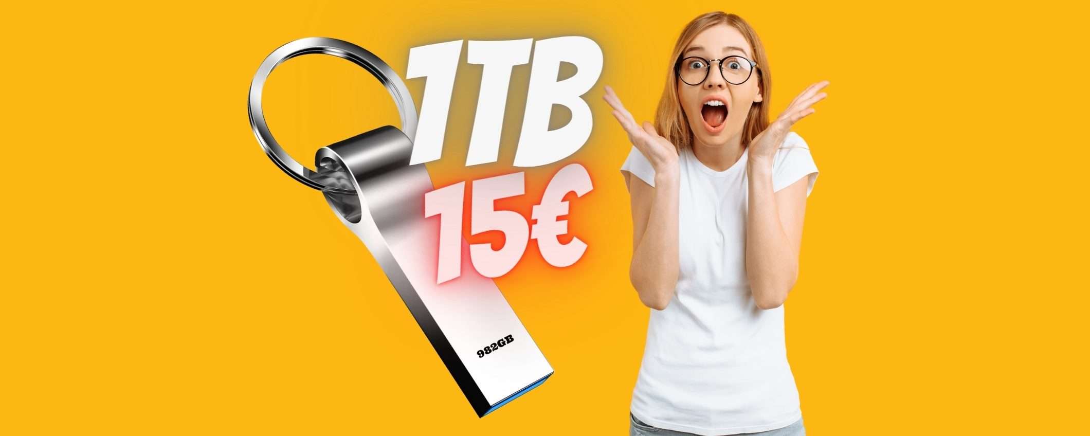 Chiavetta USB da 1TB a soli 15€: Amazon fa IMPAZZIRE il Web