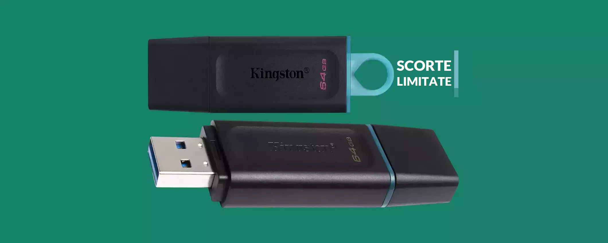 Chiavetta USB 64GB ad appena 6€: Kingston è una GARANZIA
