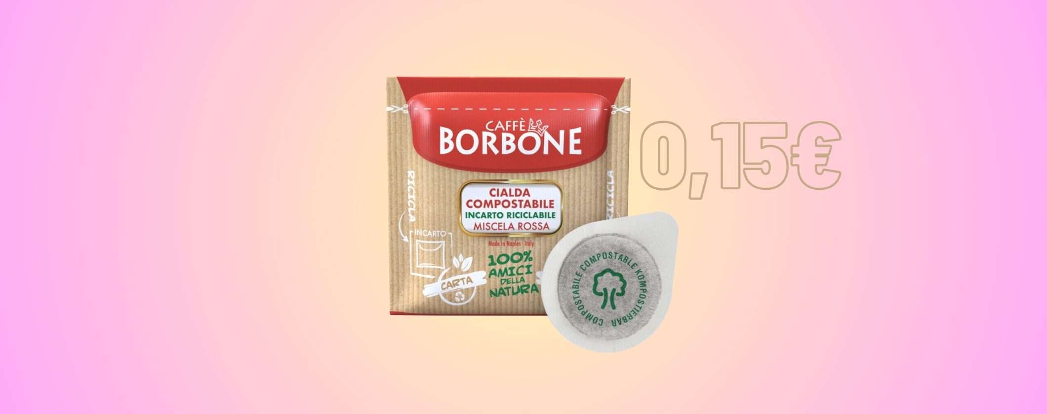 Cialde Caffè Borbone Miscela Rossa: oggi a soli 15 centesimi l'una