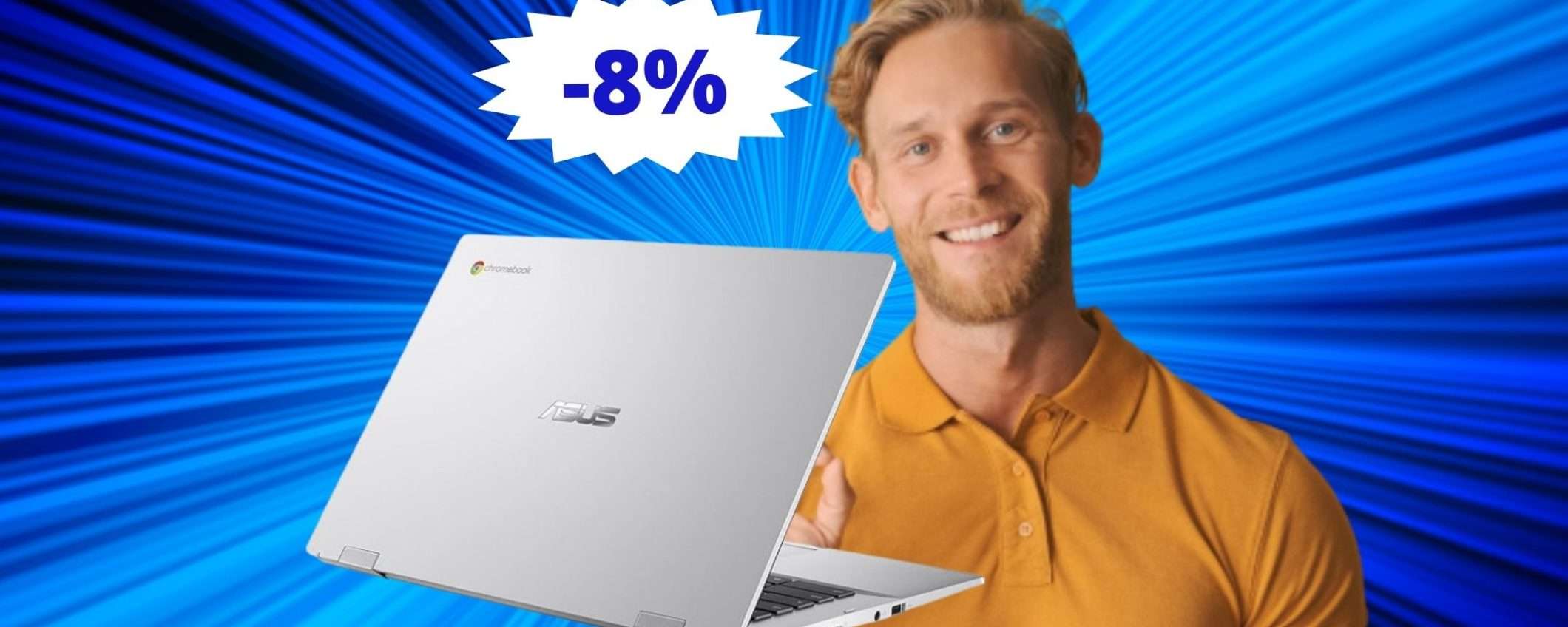ASUS Chromebook CX1: ESSENZIALE, ma di qualità (-8%) ASUS Chromebook CX1: ESSENZIALE, ma di qualità (-8%)