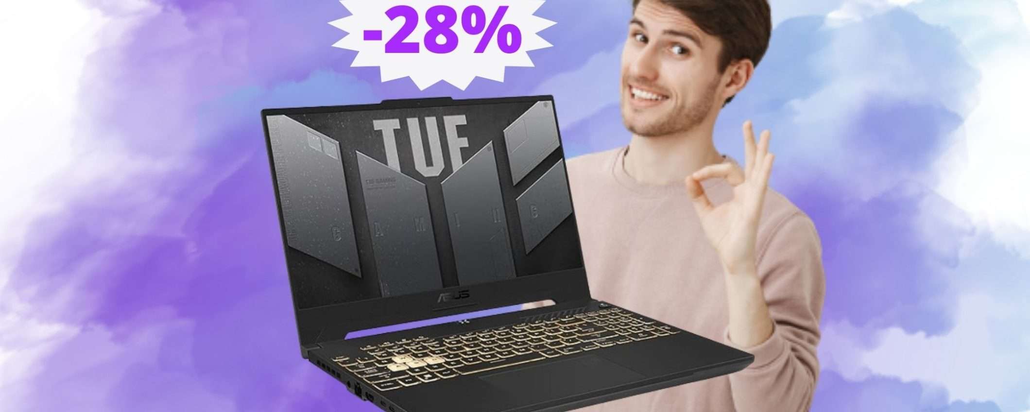ASUS TUF Gaming F15: MEGA sconto di 400 euro su Amazon ASUS TUF Gaming F15: MEGA sconto di 400 euro su Amazon