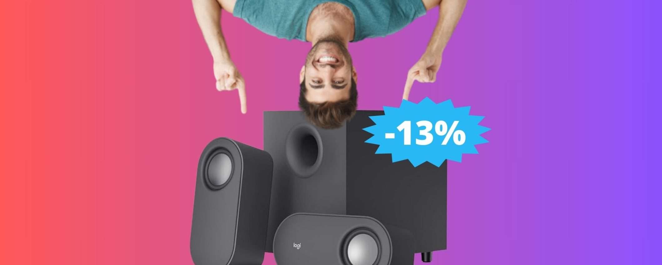 Altoparlanti Logitech Z407: sconto ESCLUSIVO su Amazon (-13%) Altoparlanti Logitech Z407: sconto ESCLUSIVO su Amazon (-13%)