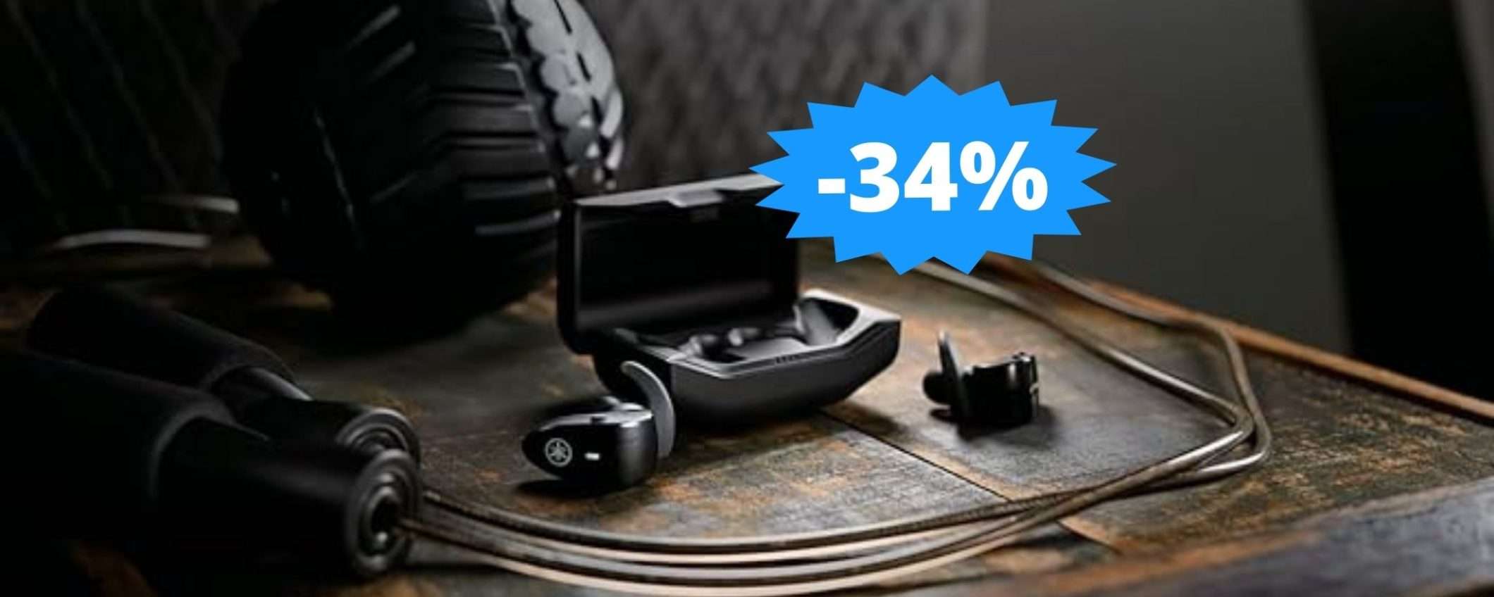 Auricolari sportivi Yamaha TW-ES5A: sconto IMPERDIBILE del 34% Auricolari sportivi Yamaha TW-ES5A: sconto IMPERDIBILE del 34%