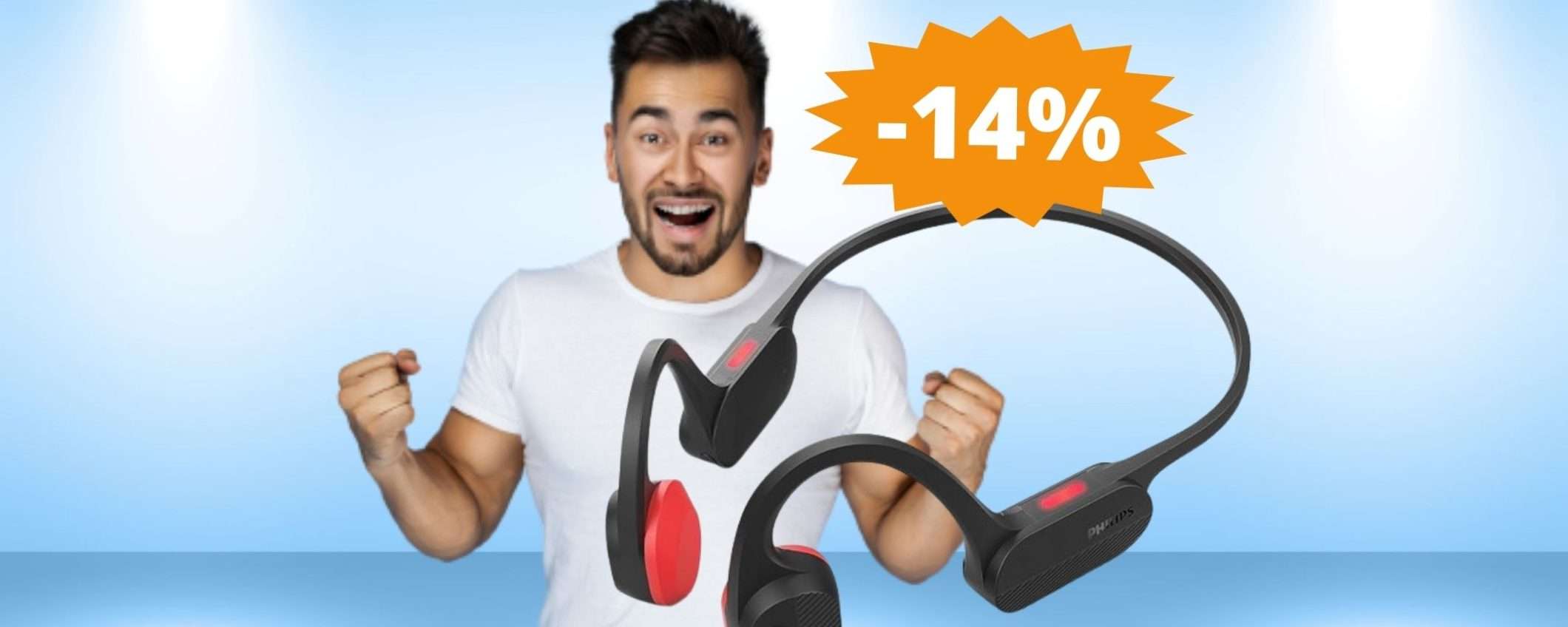 Cuffie sportive PHILIPS a conduzione ossea (-14%) Cuffie sportive PHILIPS a conduzione ossea (-14%)
