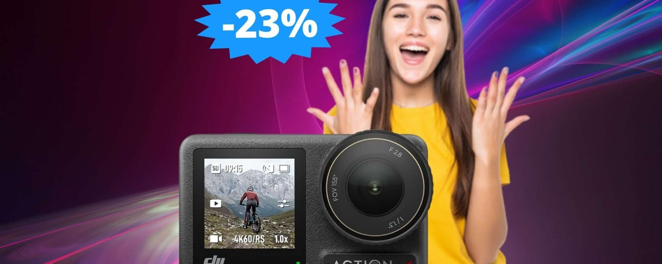 DJI Osmo Action 4: SUPER sconto di 100 euro su Amazon DJI Osmo Action 4: SUPER sconto di 100 euro su Amazon