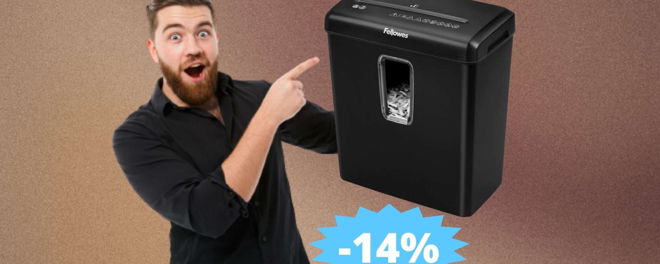 Distruggidocumenti Fellowes: SUPER sconto del 14% su Amazon Distruggidocumenti Fellowes: SUPER sconto del 14% su Amazon