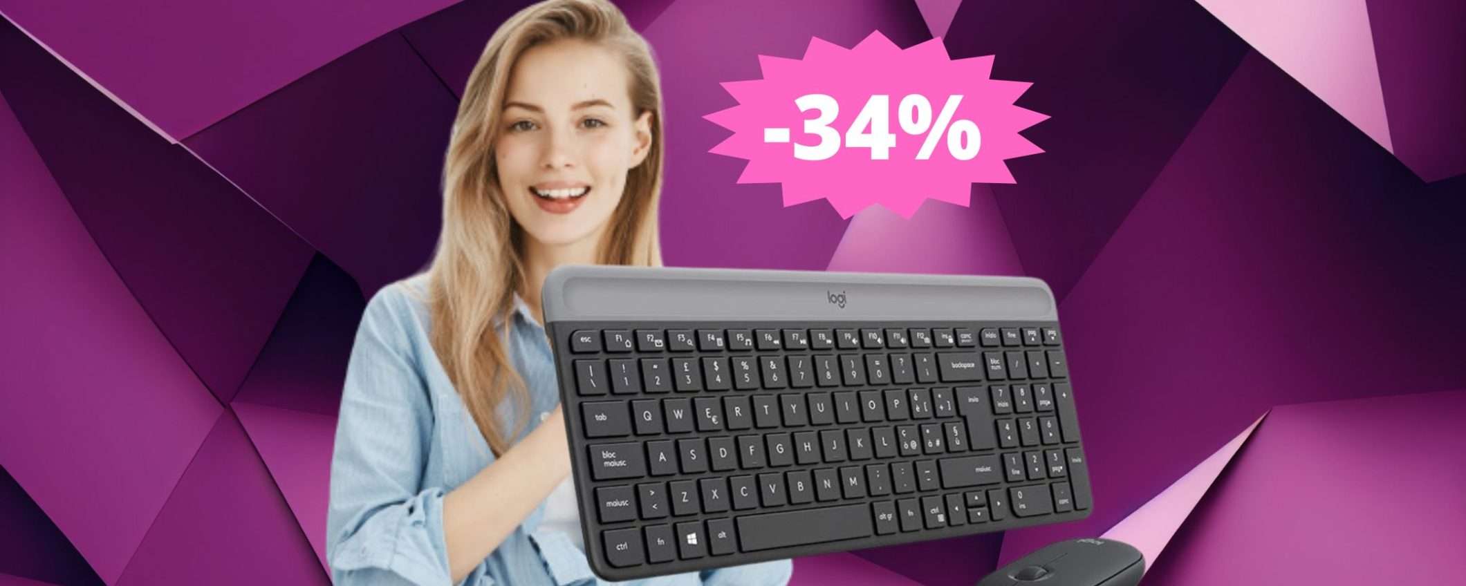 Logitech MK470: mouse e tastiera di ALTA qualità (-34%) Logitech MK470: mouse e tastiera di ALTA qualità (-34%)