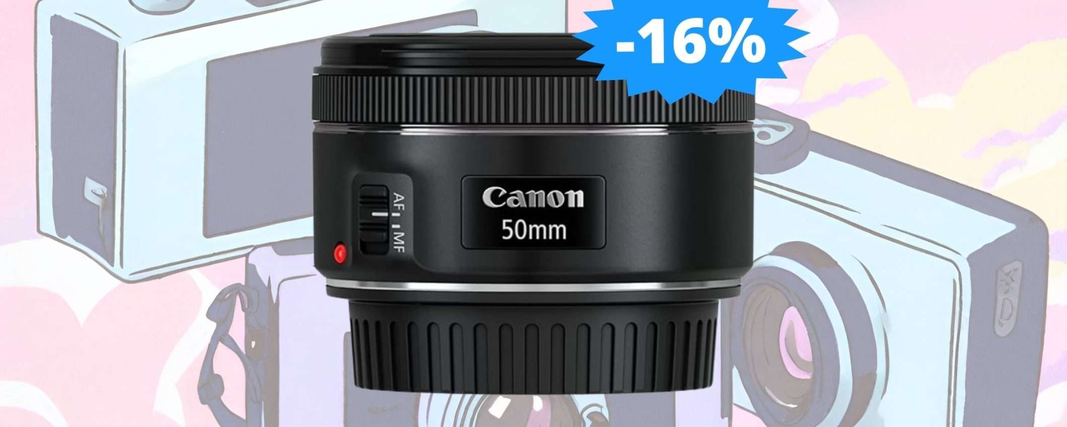 Obiettivo Canon EF 50 mm: INDISPENSABILE a questo prezzo