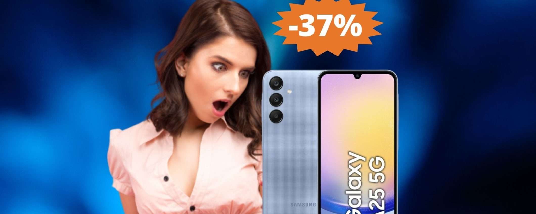 Samsung Galaxy A25: sconto IMPERDIBILE del 37% Samsung Galaxy A25: sconto IMPERDIBILE del 37%
