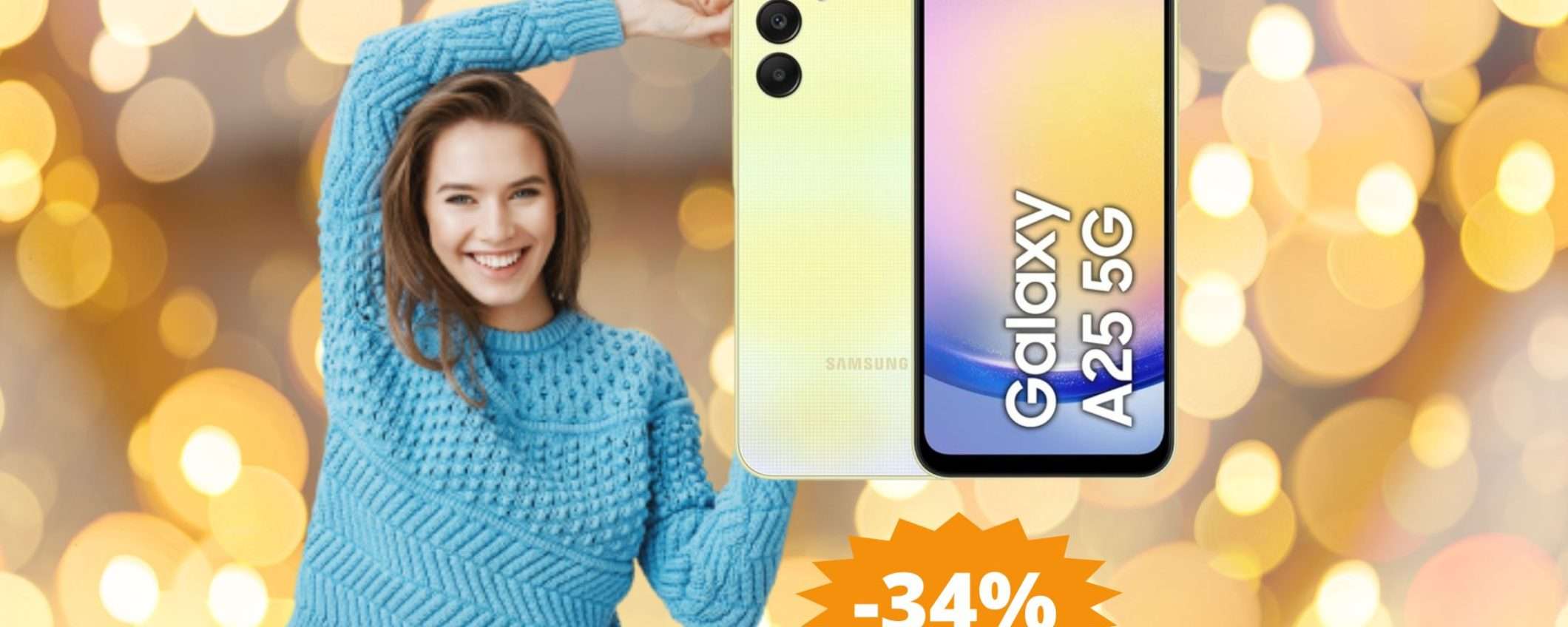 Samsung Galaxy A25: prezzo IMPERDIBILE su Amazon (-25%)