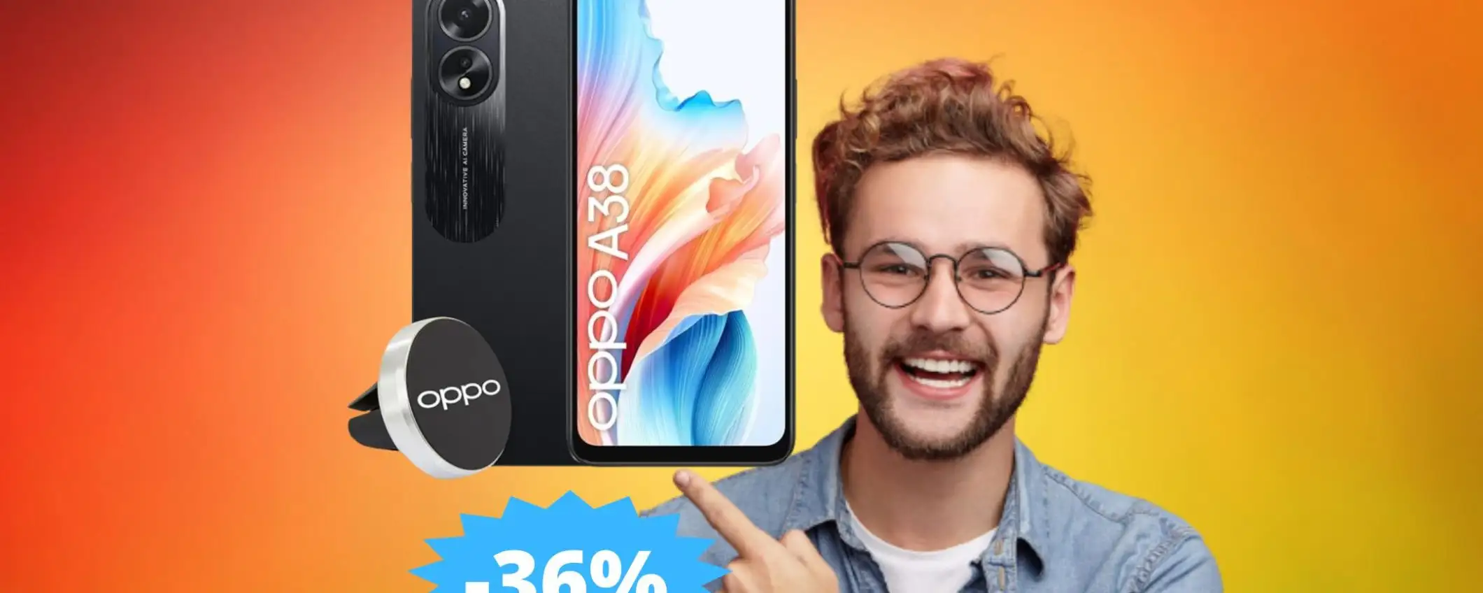 OPPO A38: sconto ESCLUSIVO del 36% su Amazon OPPO A38: sconto ESCLUSIVO del 36% su Amazon