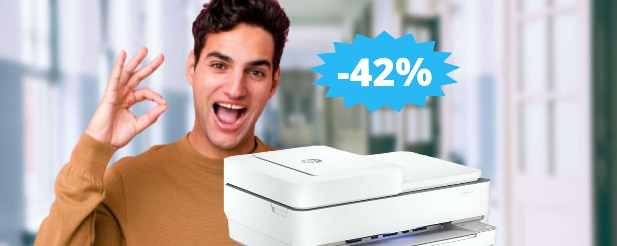 Stampante HP Envy 6420e: qualità in MEGA sconto del (-42%) Stampante HP Envy 6420e: qualità in MEGA sconto del (-42%)