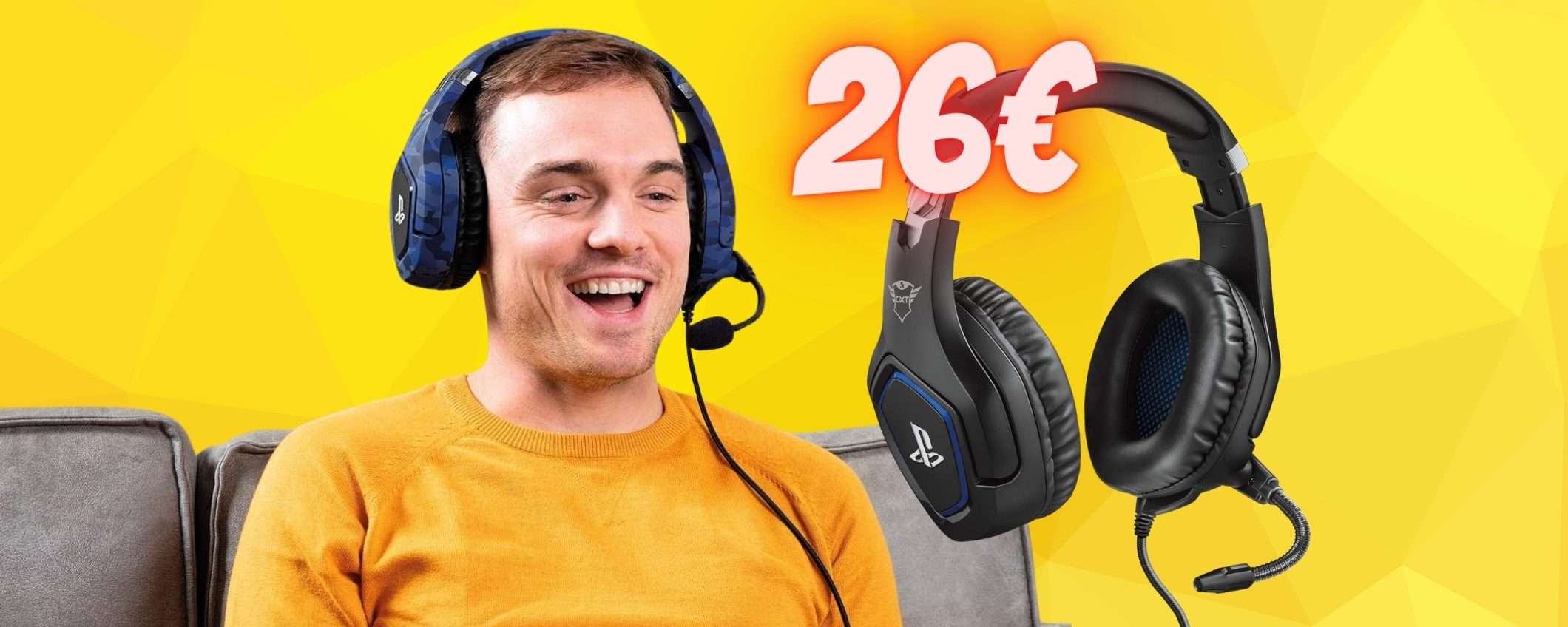Cuffie da gaming by Trust con licenza ufficiale PlayStation a 26€ Cuffie da gaming by Trust con licenza ufficiale PlayStation a 26€
