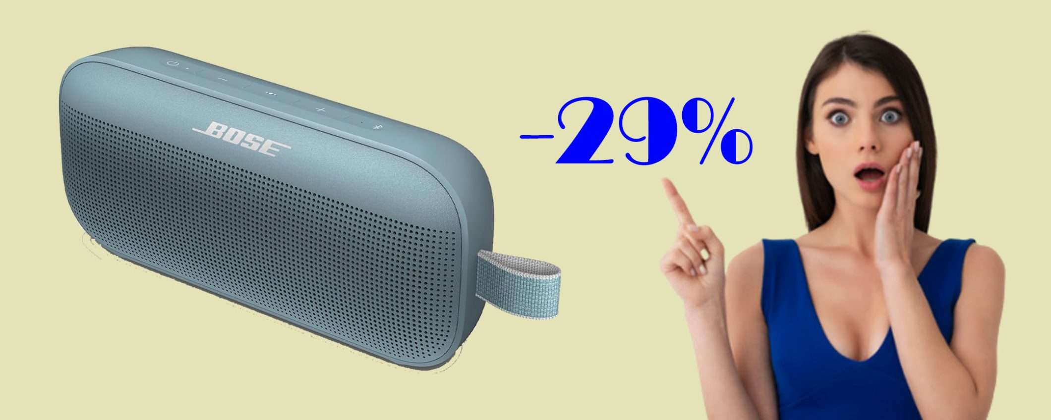 Diffusore portatile wireless Bose in sconto SUPER del 29% Diffusore portatile wireless Bose in sconto SUPER del 29%