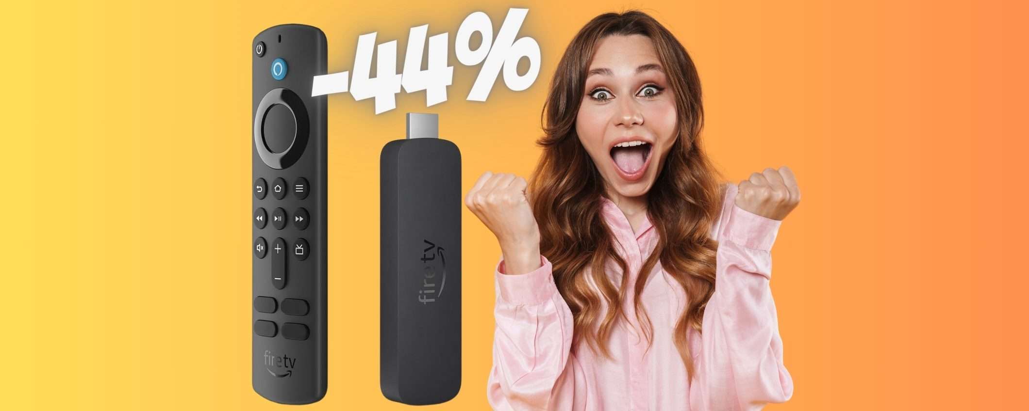 Fire TV Stick 4K per trasformare ogni schermo in una Smart TV (-44%) Fire TV Stick 4K per trasformare ogni schermo in una Smart TV (-44%)