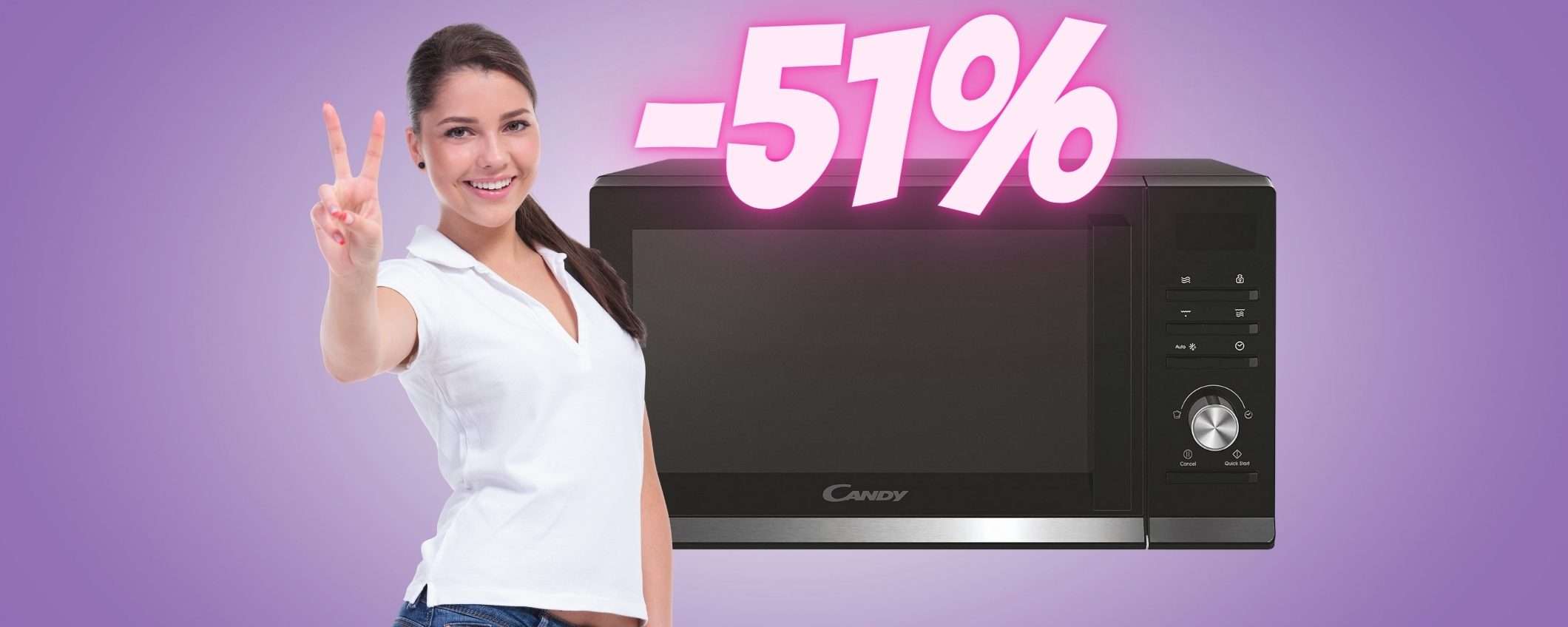 Forno a microonde Candy Moderna da 20L autopulente in SCONTO al 51%