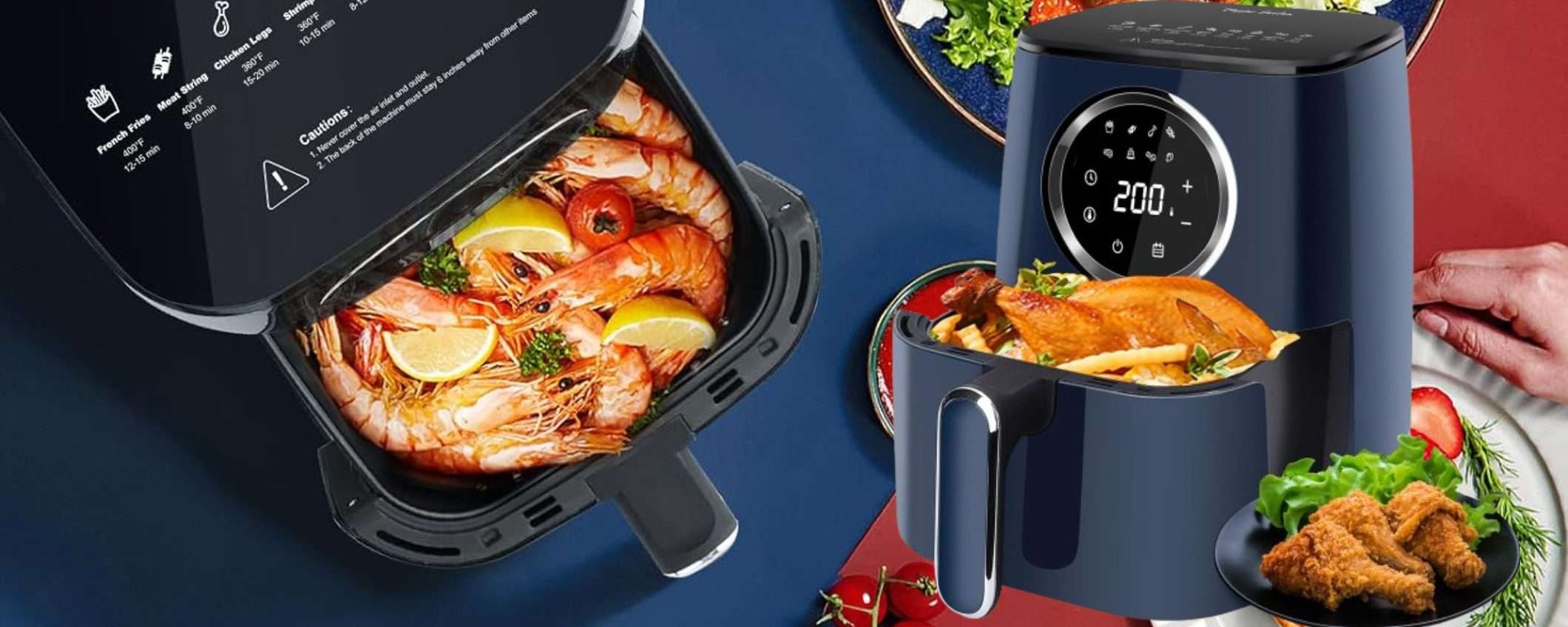 Friggitrice ad aria MAXI capienza a 44€ e i fornelli restano SPENTI (Amazon)