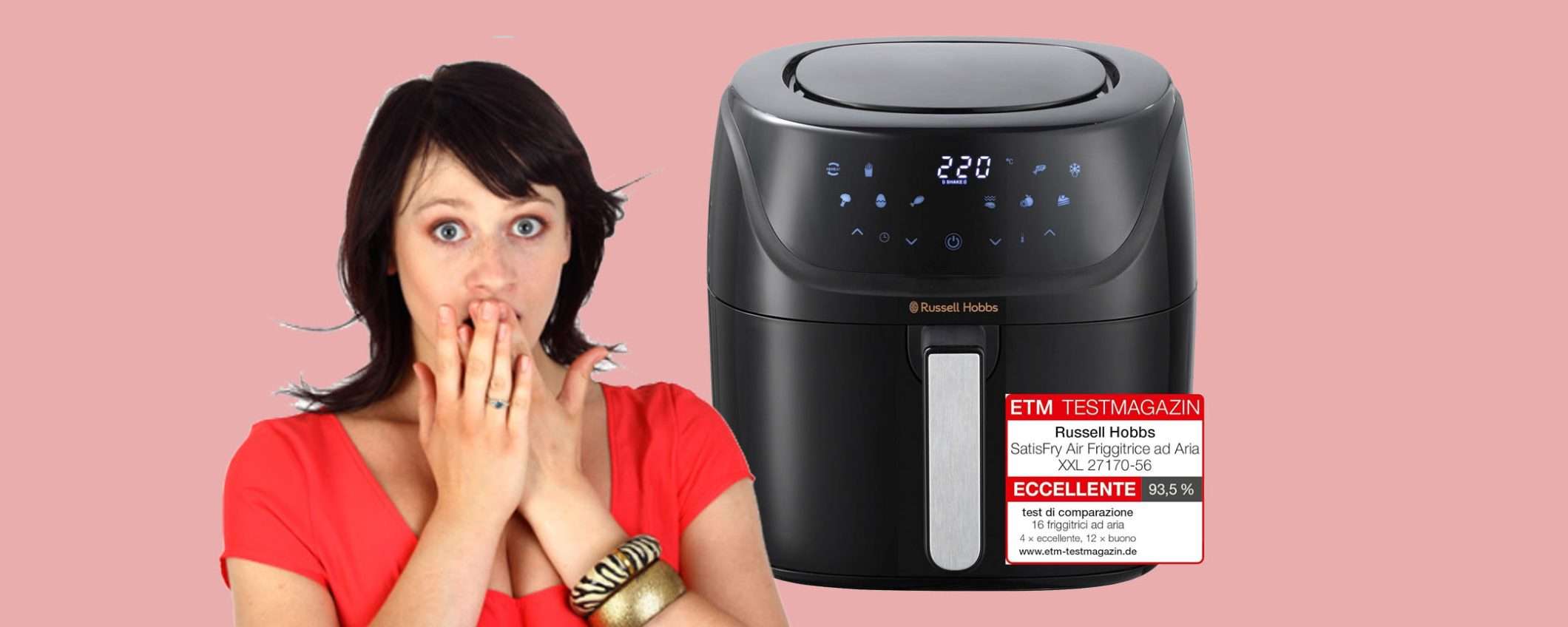 Friggitrice ad aria XXL da 8 litri: OCCASIONE pazzesca su Amazon Friggitrice ad aria XXL da 8 litri: OCCASIONE pazzesca su Amazon