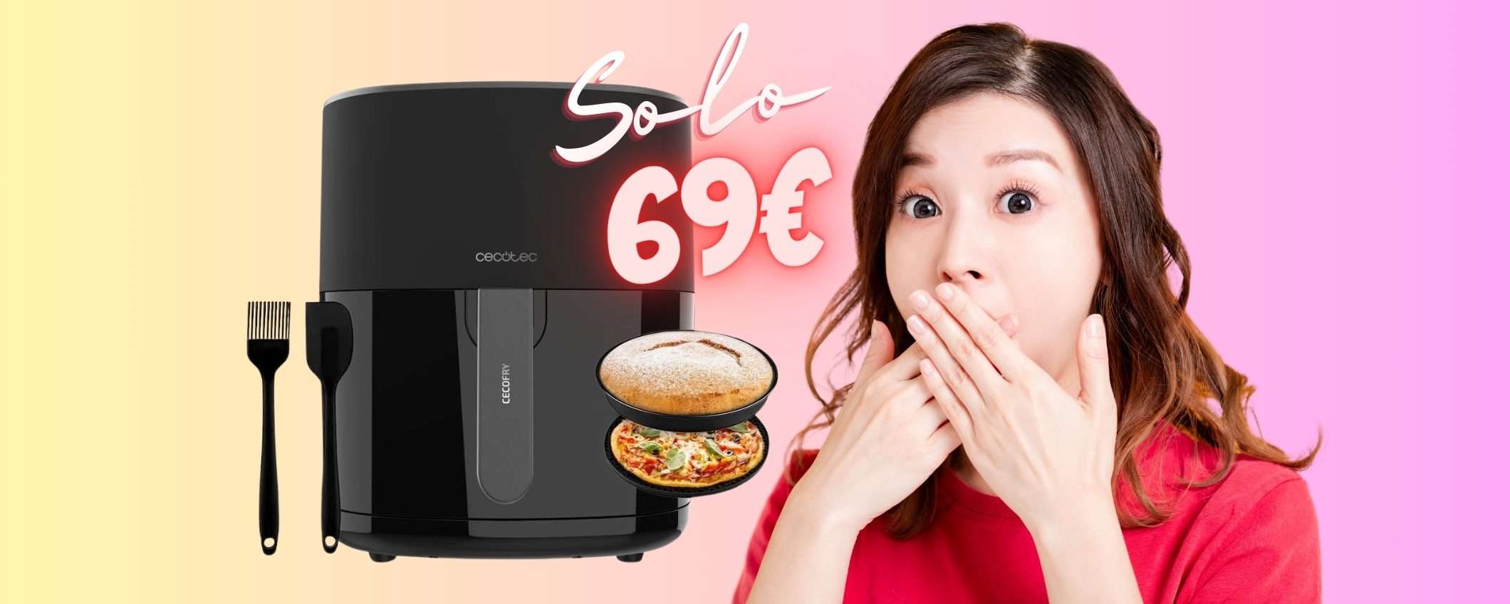 Friggitrice ad aria Cecotec: 6,5L e 12 modalità di cottura (solo 69€) Friggitrice ad aria Cecotec: 6,5L e 12 modalità di cottura (solo 69€)