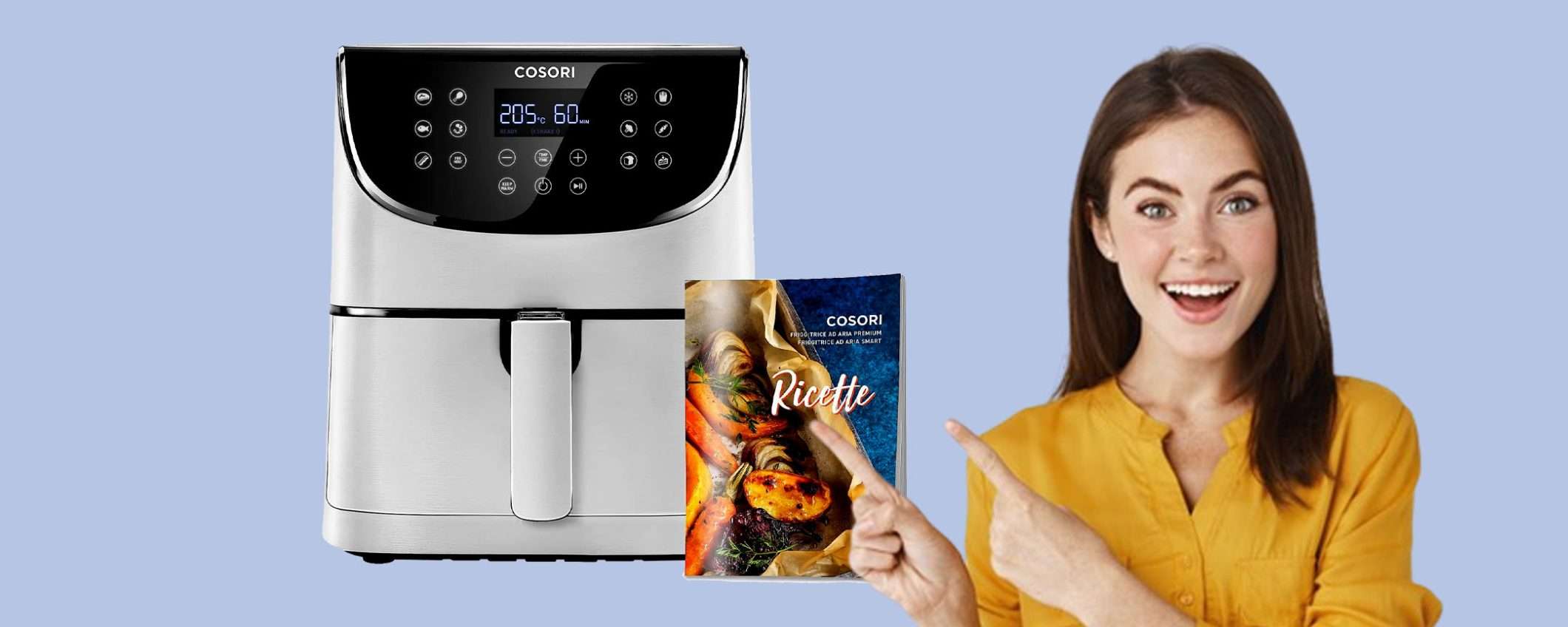 Friggitrice ad aria da 5.5 litri in offerta PAZZESCA su Amazon Friggitrice ad aria da 5.5 litri in offerta PAZZESCA su Amazon