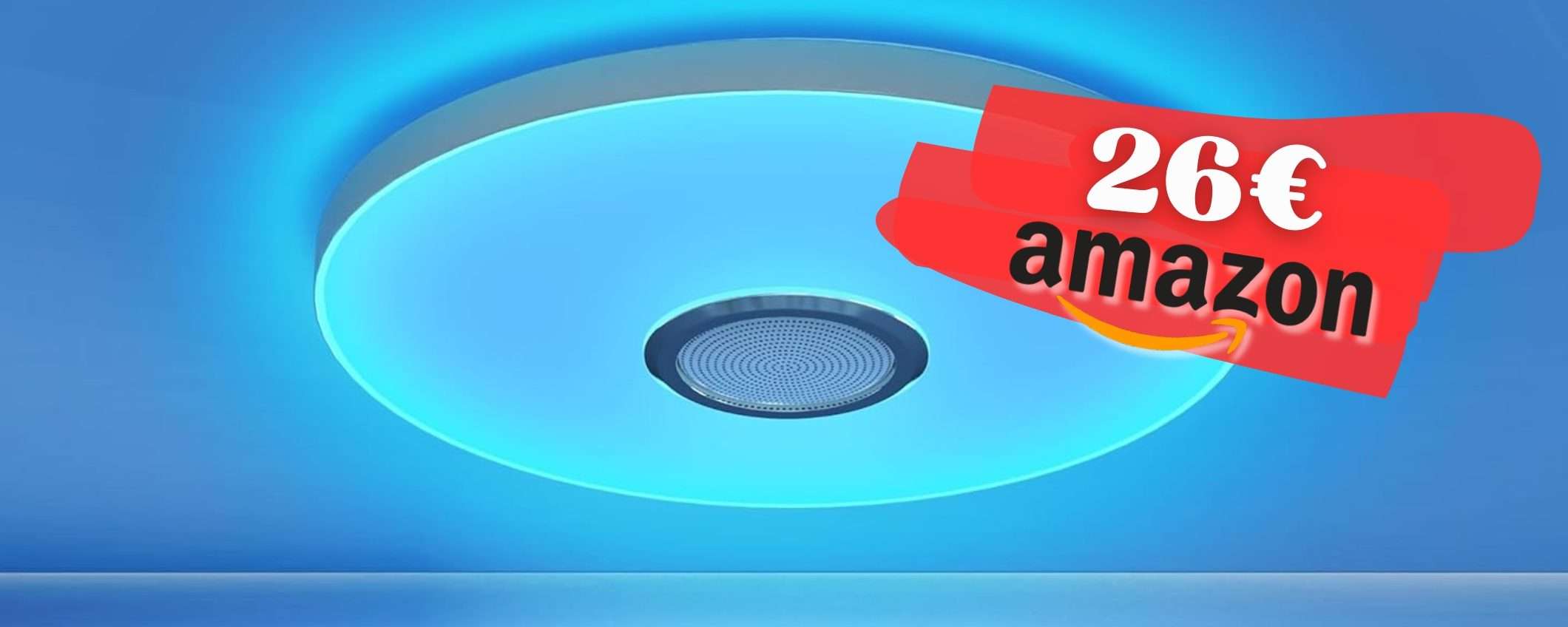 26€ per una PLAFONIERA multicolore e ha uno speaker BLUETOOTH 26€ per una PLAFONIERA multicolore e ha uno speaker BLUETOOTH