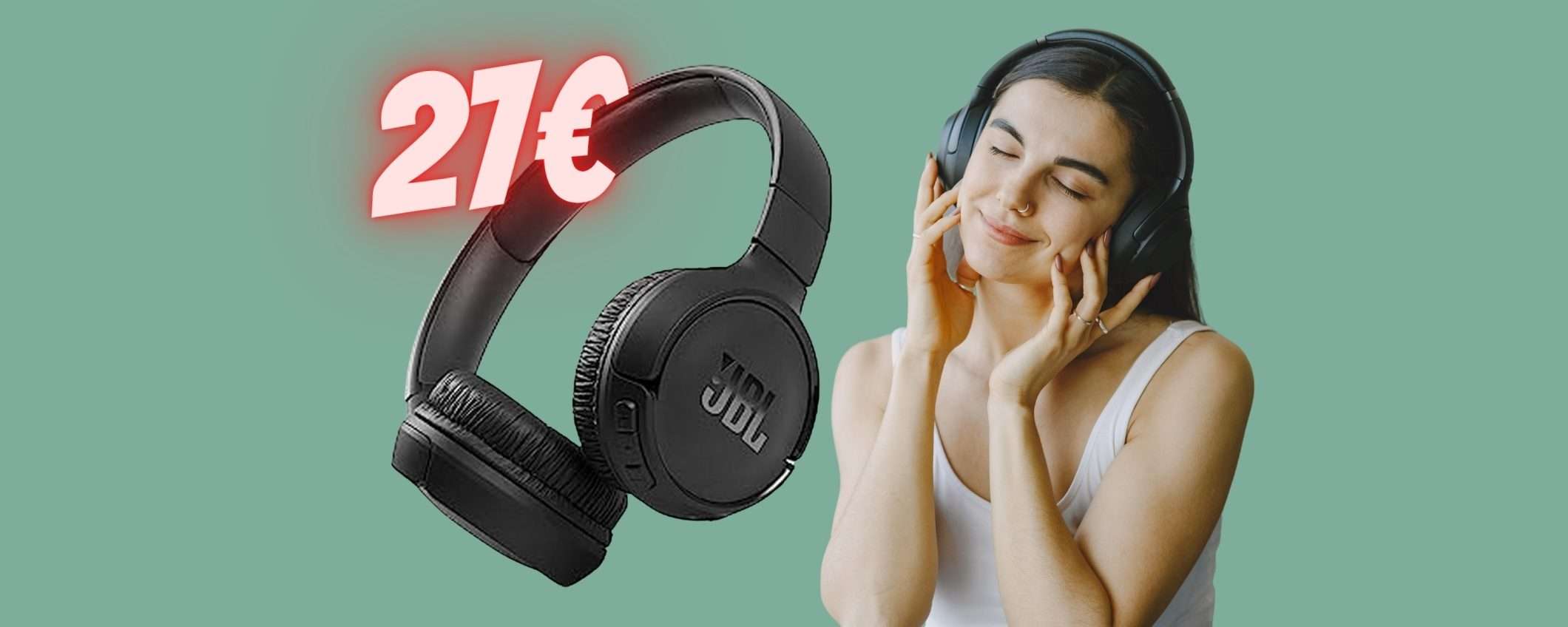 JBL Tune 510BT a SOLI 27€ con 40h di audio e connessione multipoint